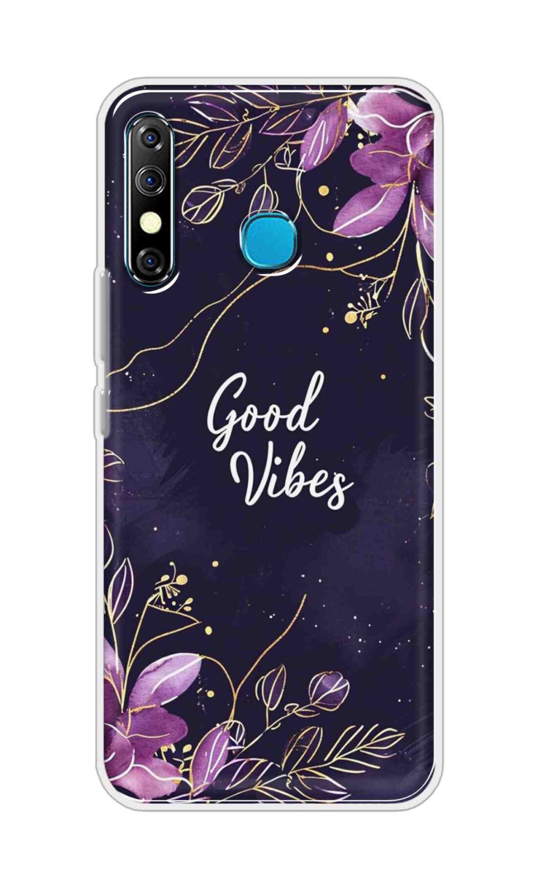 Coberta Back Cover For Infinix Hot 8 Back Cover Stylish Case - Good Vibes in Flowers Design D16517