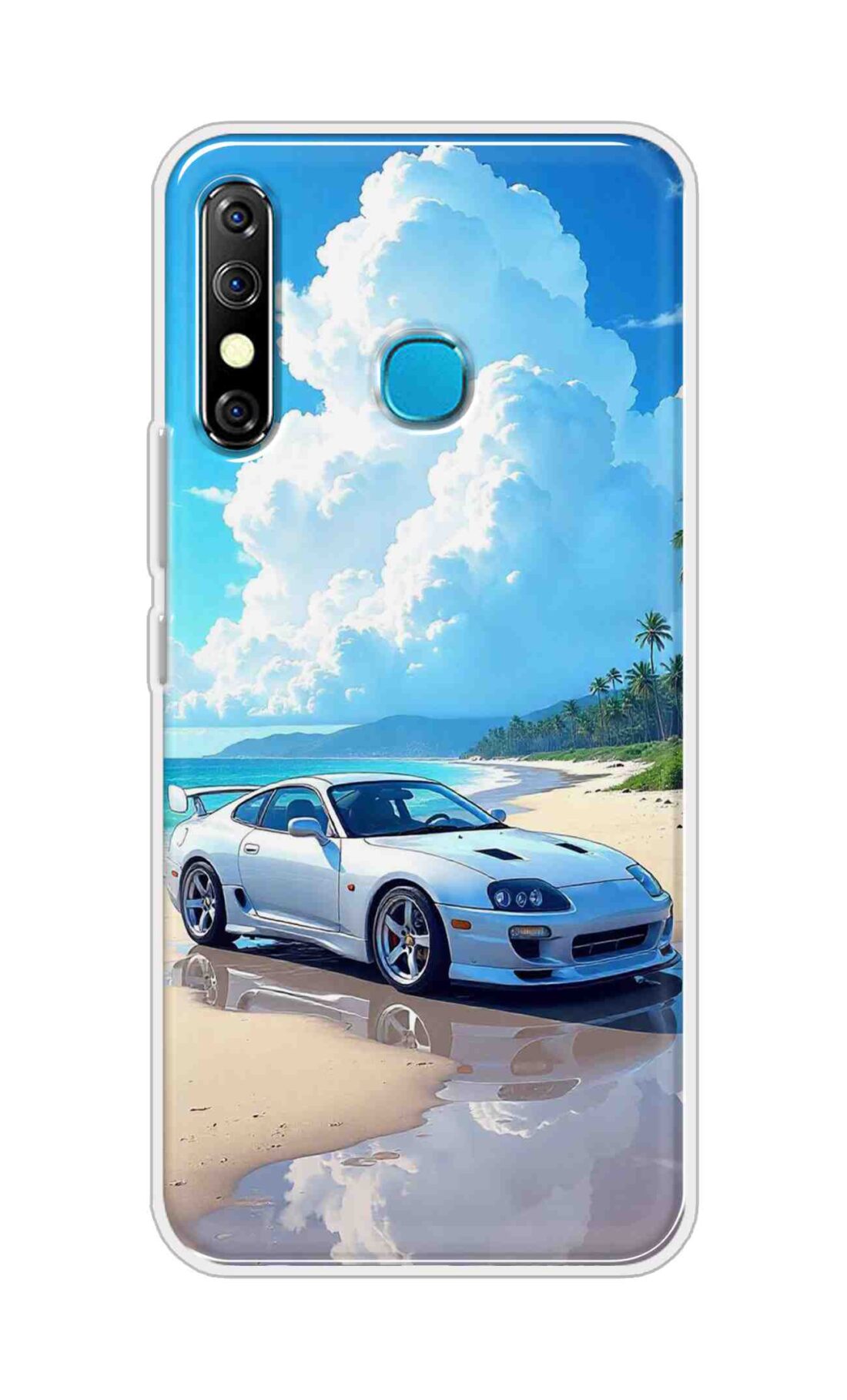 Coberta Back Cover For Infinix Hot 8 Back Cover Stylish Case - Car in Good Nature Design D16536
