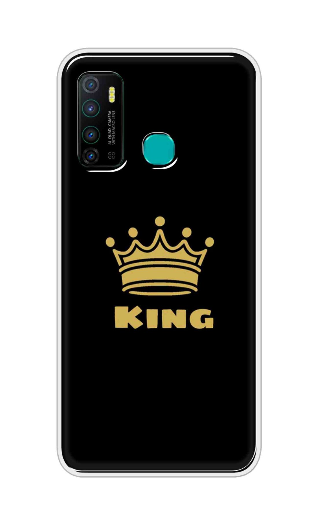 Coberta Back Cover For Infinix Hot 9 Back Cover Stylish Case - King Texts in Black Design D11092