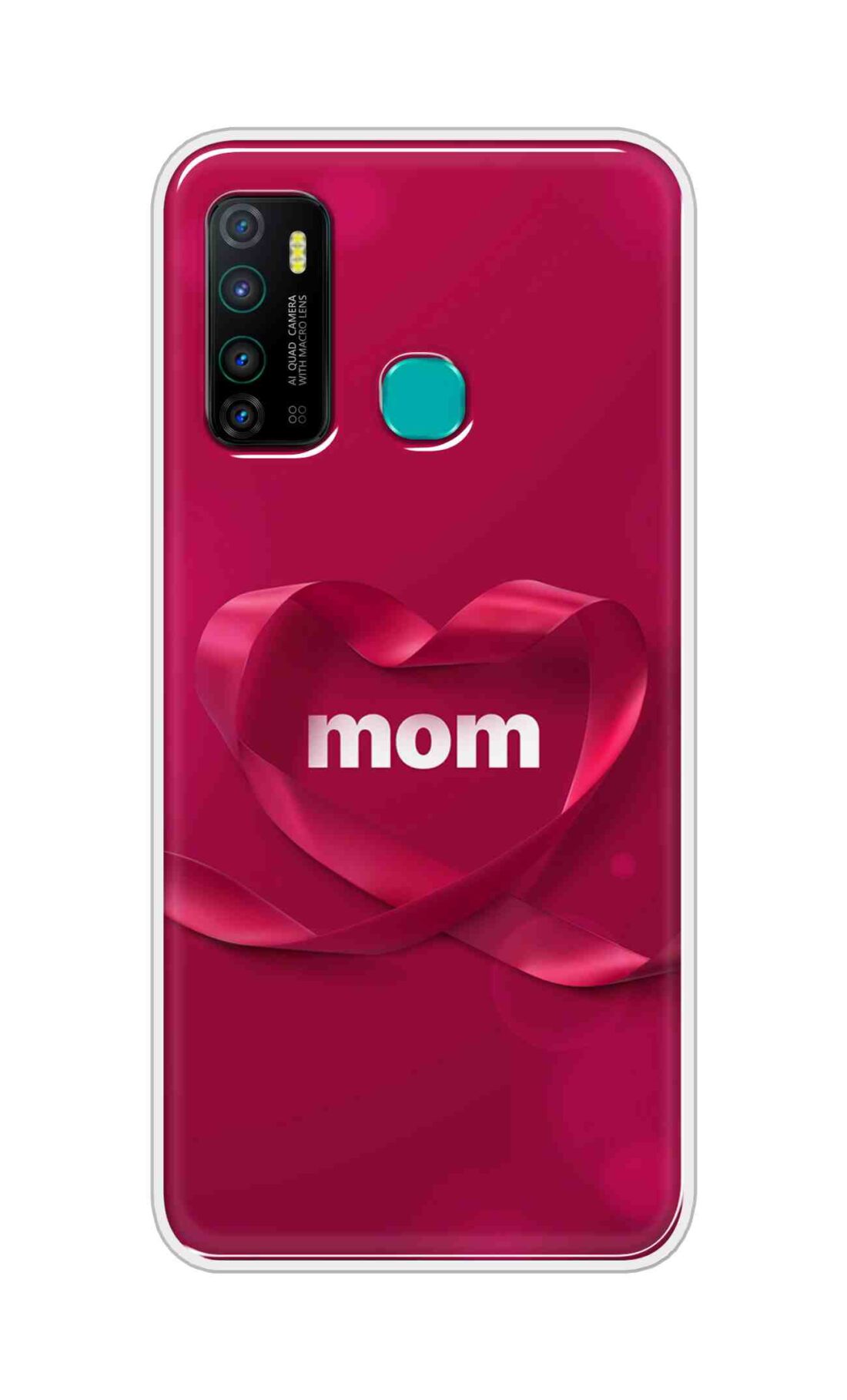 Coberta Back Cover For Infinix Hot 9 Back Cover Stylish Case - Mom texts in Red heart Design D11317