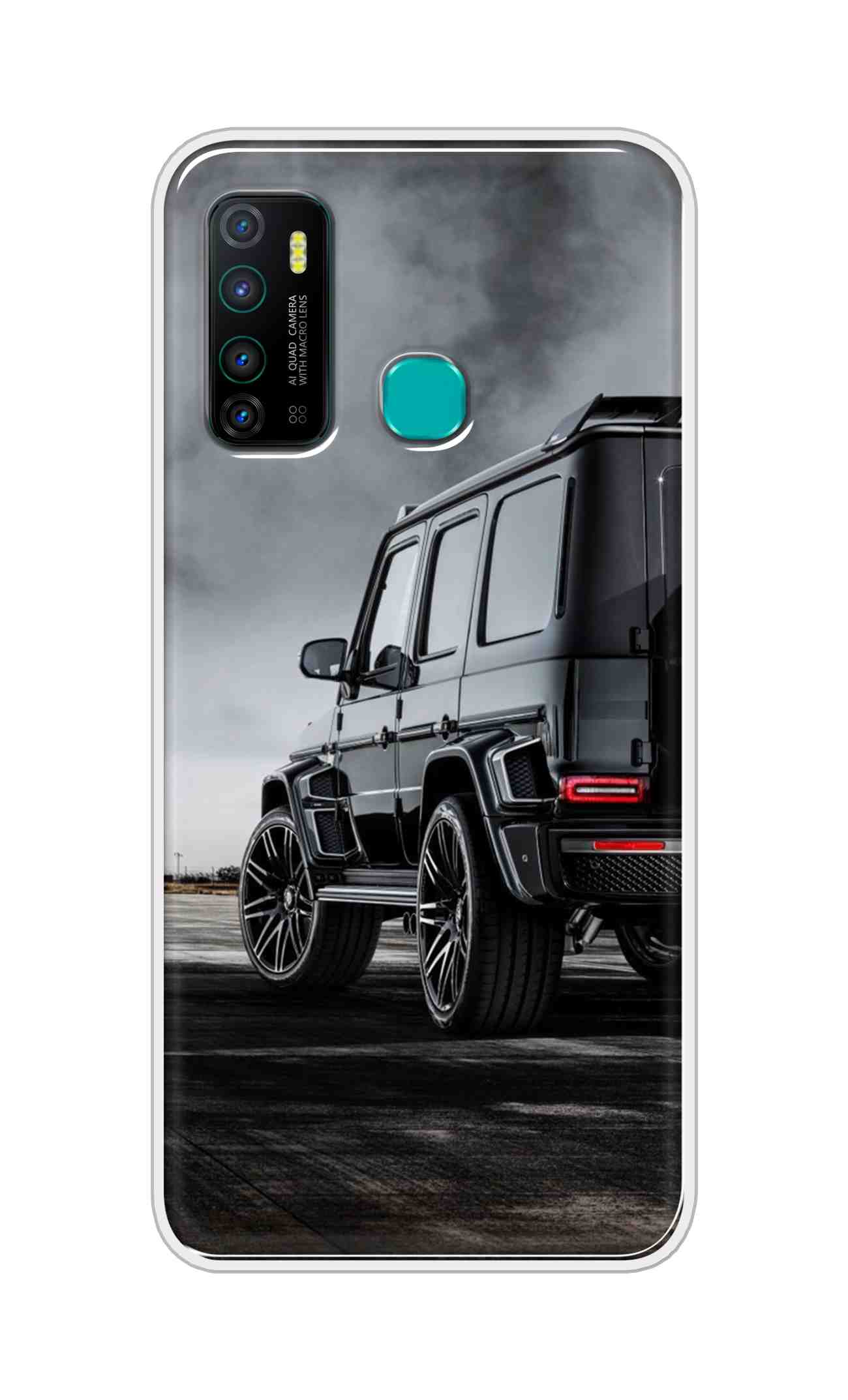 Coberta Back Cover For Infinix Hot 9 Back Cover Stylish Case - Black Suv Car Design D11967