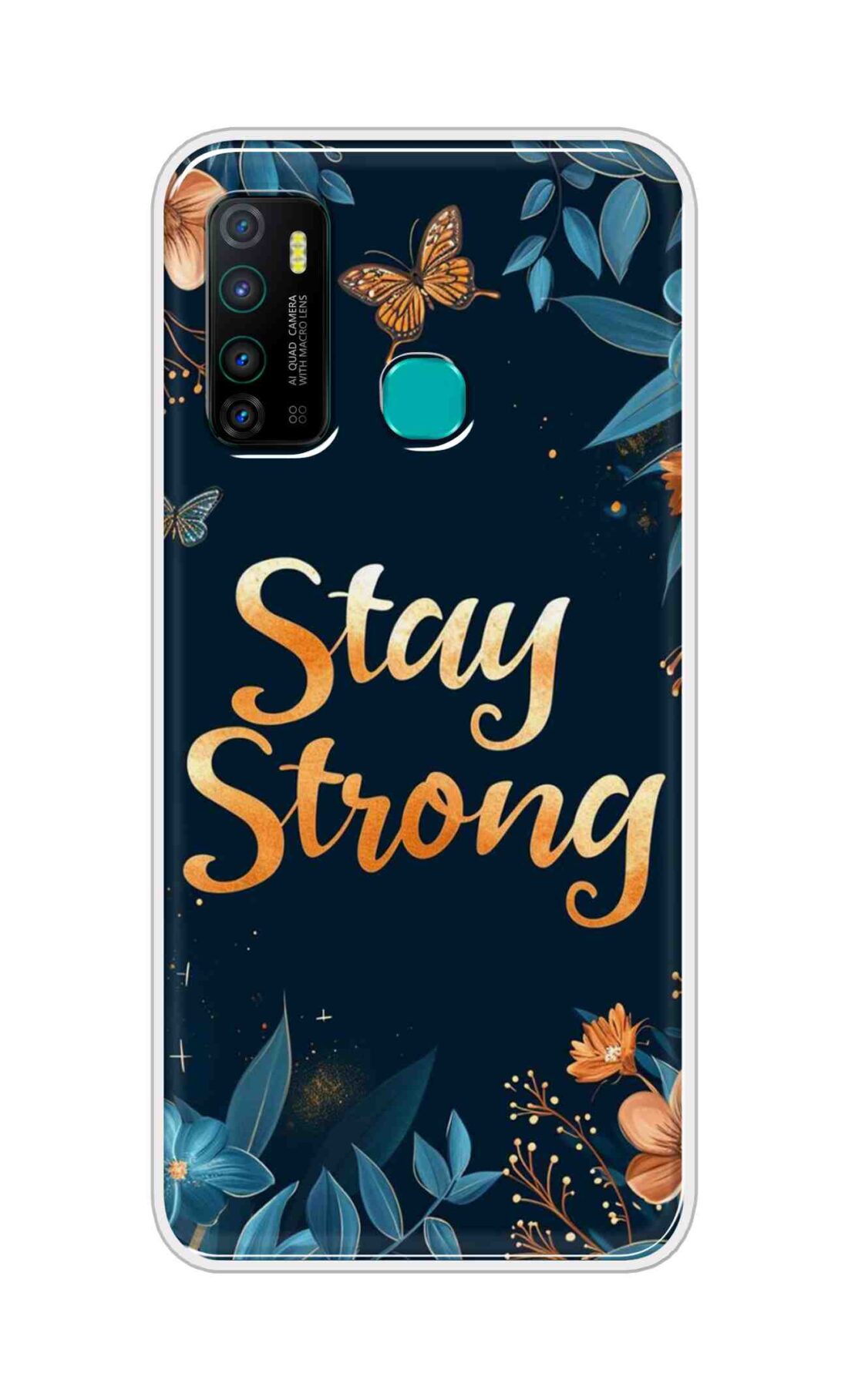 Coberta Back Cover For Infinix Hot 9 Back Cover Stylish Case - Stay Strong with Flowers Design D16514
