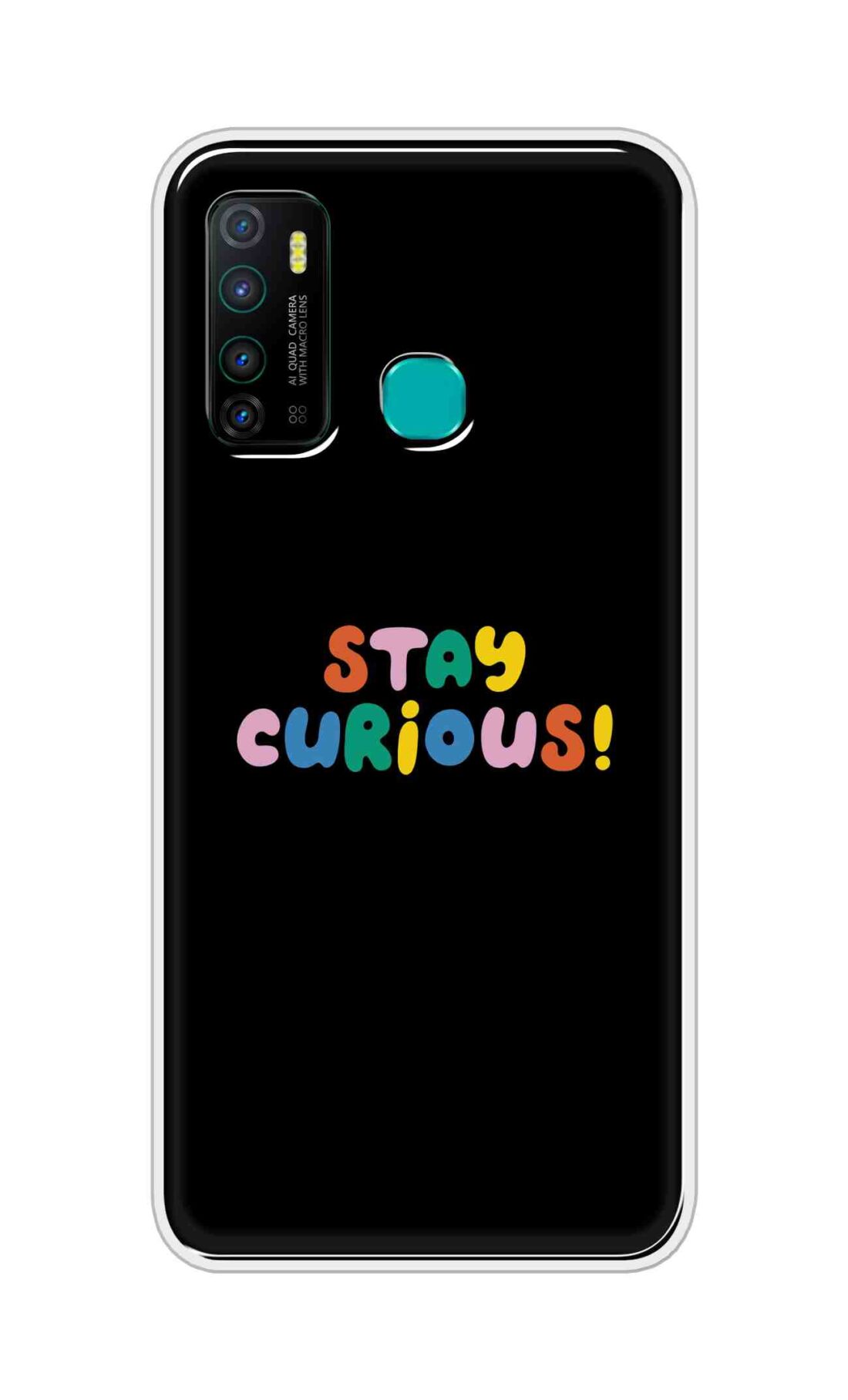 Coberta Back Cover For Infinix Hot 9 Back Cover Stylish Case - Stay Curious in Black Design D16515