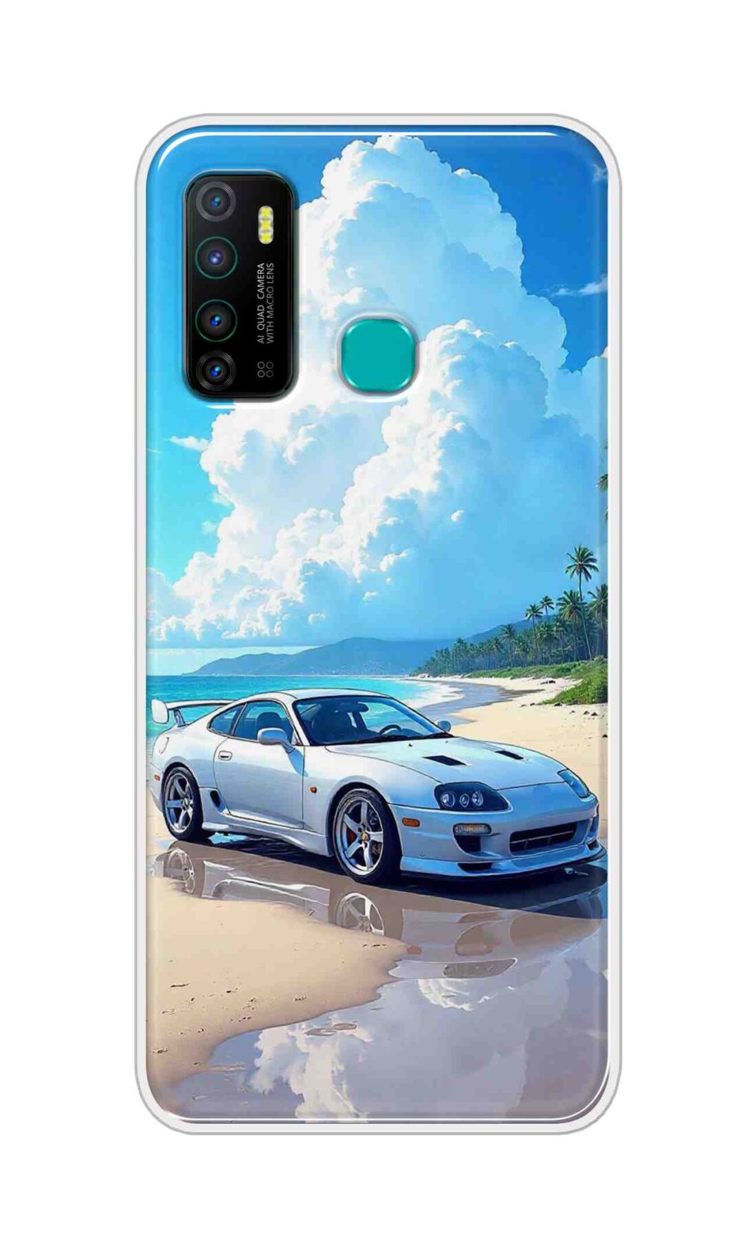 Coberta Back Cover For Infinix Hot 9 Back Cover Stylish Case - Car in Good Nature Design D16536