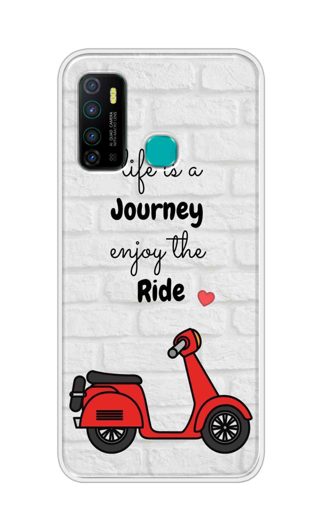 Coberta Back Cover For Infinix Hot 9 Back Cover Stylish Case - Life is a Journey Enjoy the Ride Design D16541