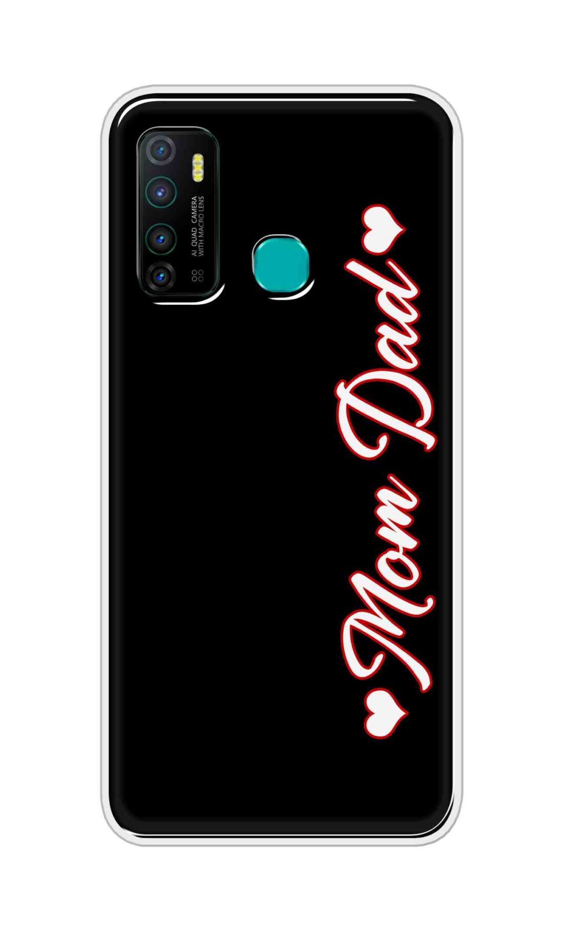 Coberta Back Cover For Infinix Hot 9 Back Cover Stylish Case - Mom and Dad in Black Design D16655