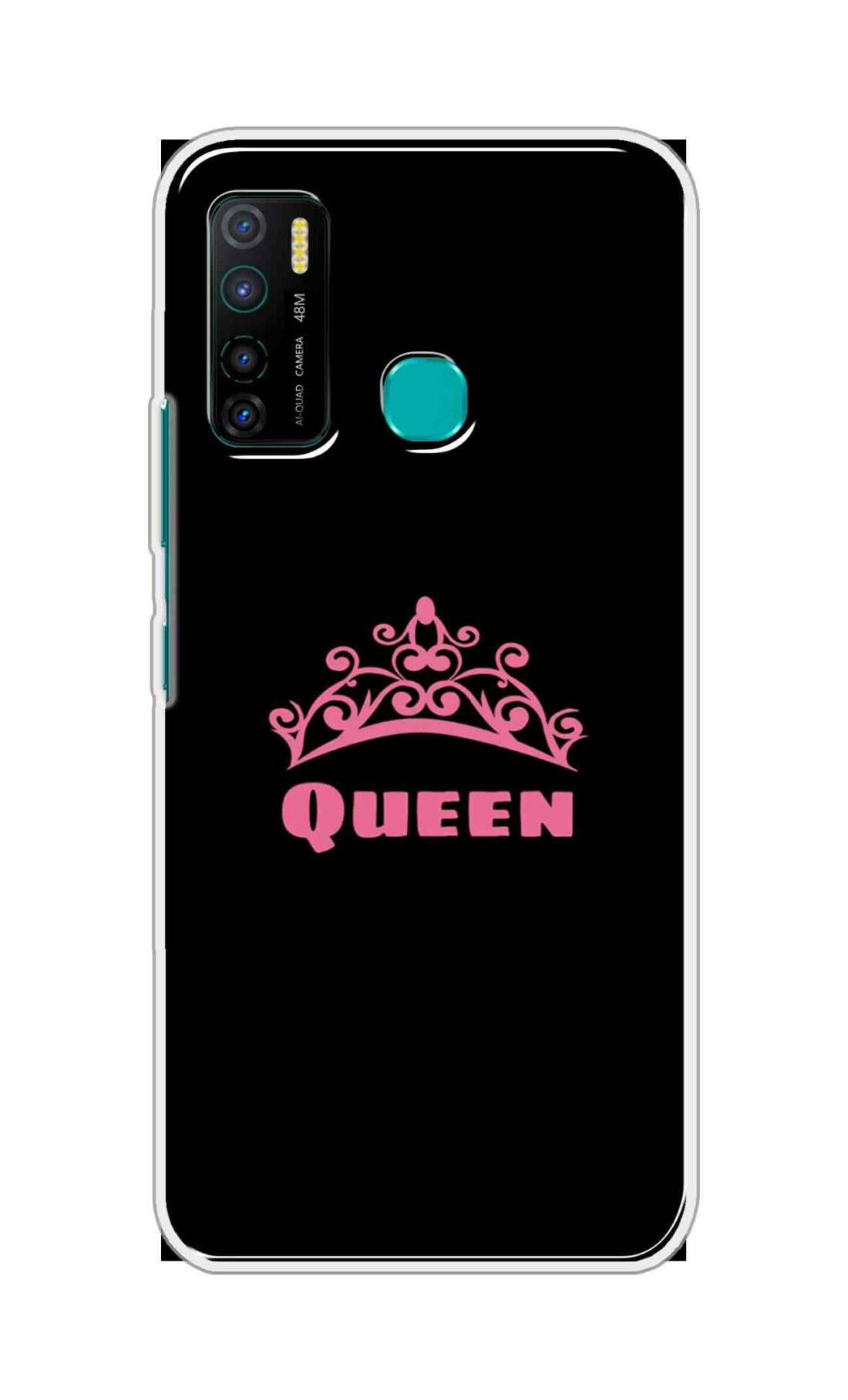 Coberta Back Cover For Infinix Hot 9 Pro Back Cover Stylish Case - Queen Texts in Black Design D11091
