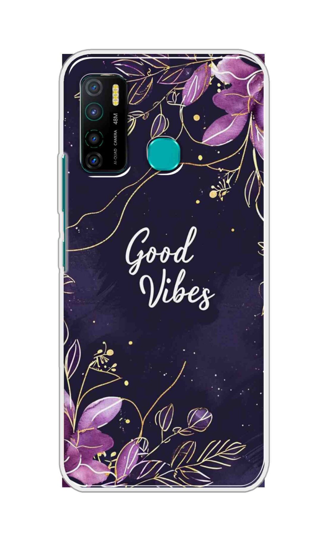 Coberta Back Cover For Infinix Hot 9 Pro Back Cover Stylish Case - Good Vibes in Flowers Design D16517