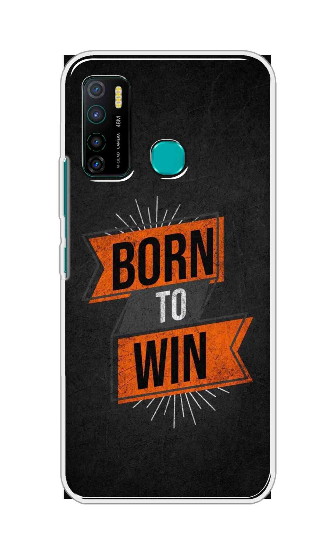 Coberta Back Cover For Infinix Hot 9 Pro Back Cover Stylish Case - Born to Win in Black Design D16556