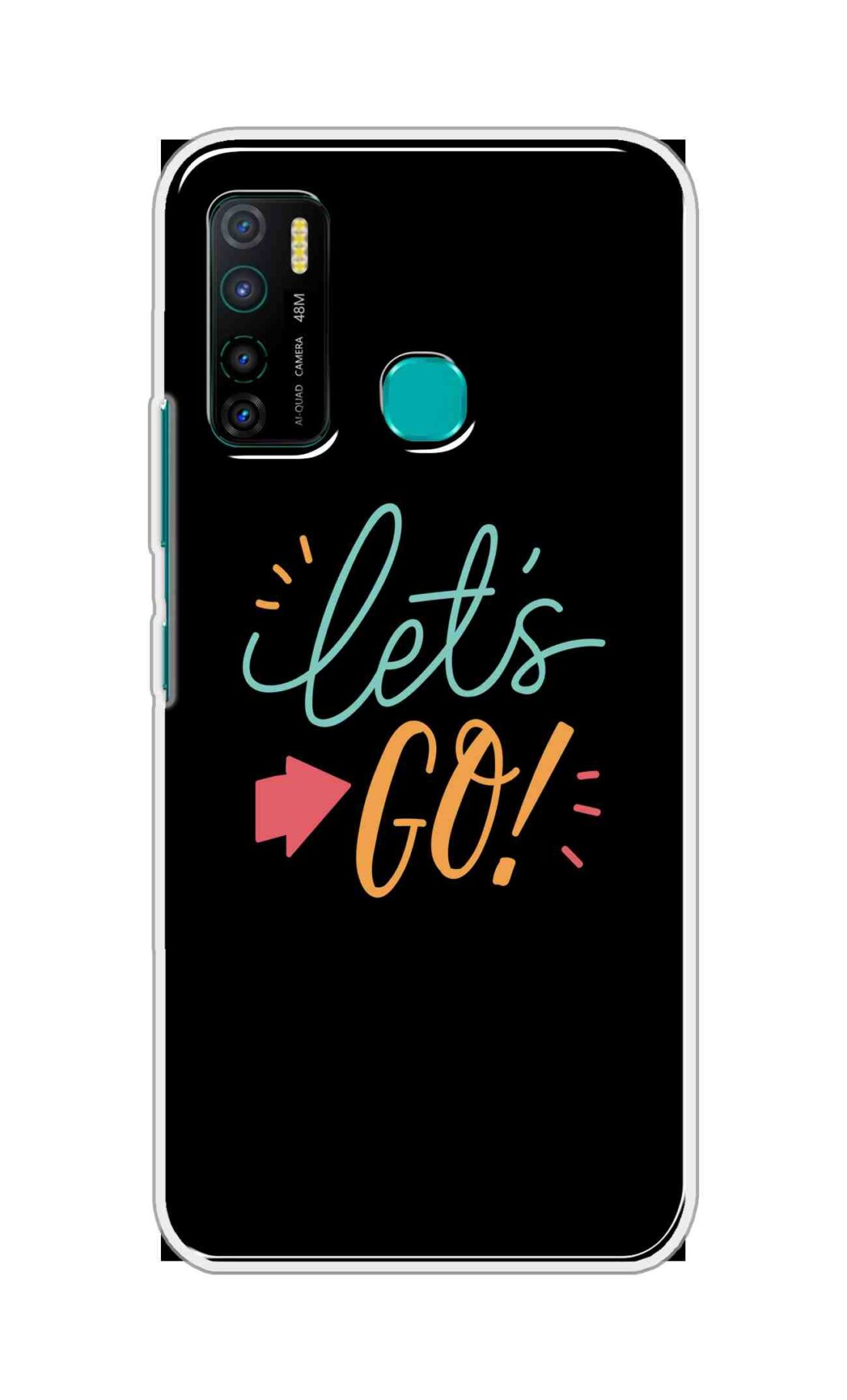 Coberta Back Cover For Infinix Hot 9 Pro Back Cover Stylish Case - Lets Go in Black Design Design D16650