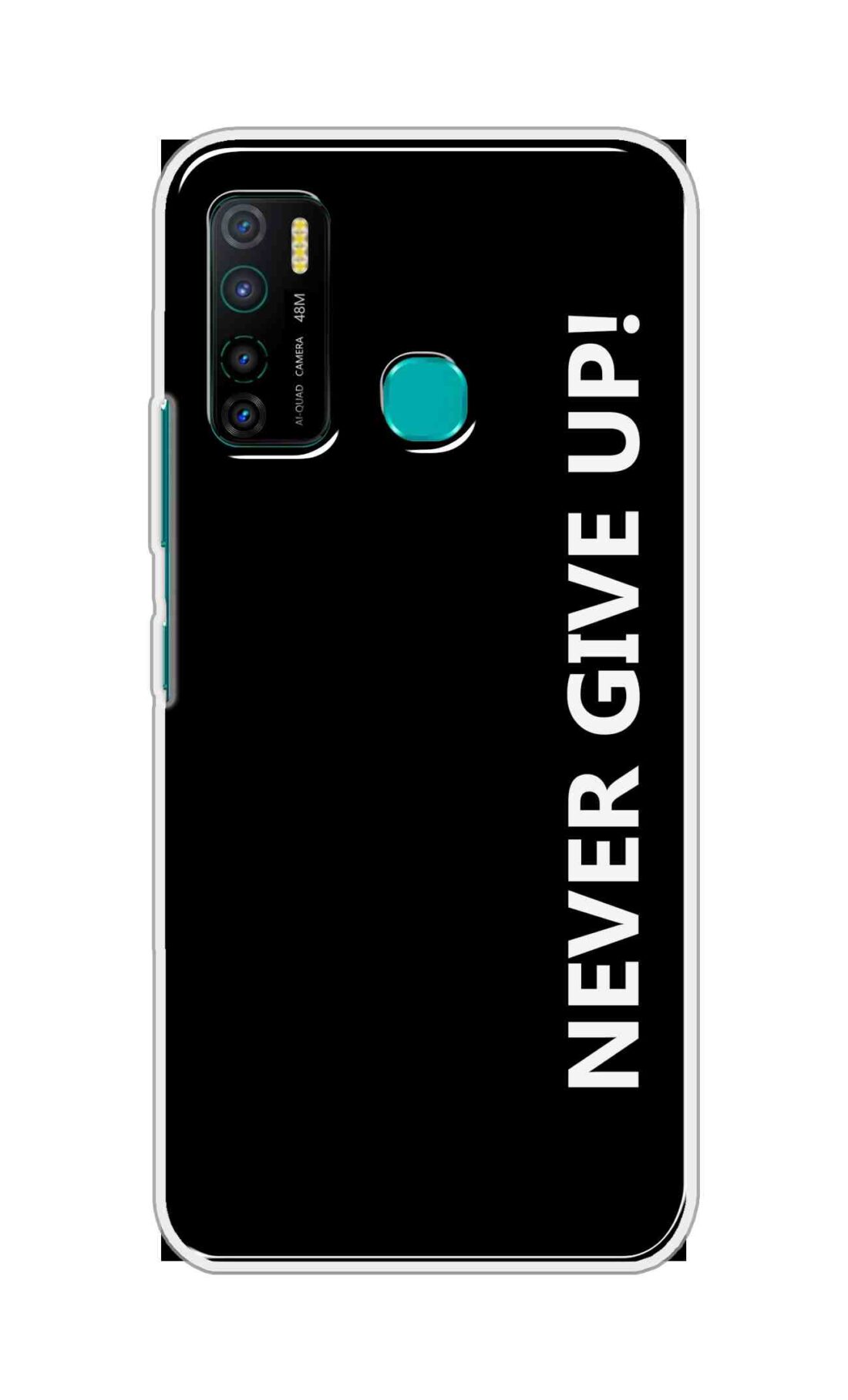Coberta Back Cover For Infinix Hot 9 Pro Back Cover Stylish Case - Never Give Up in Black Design D16656
