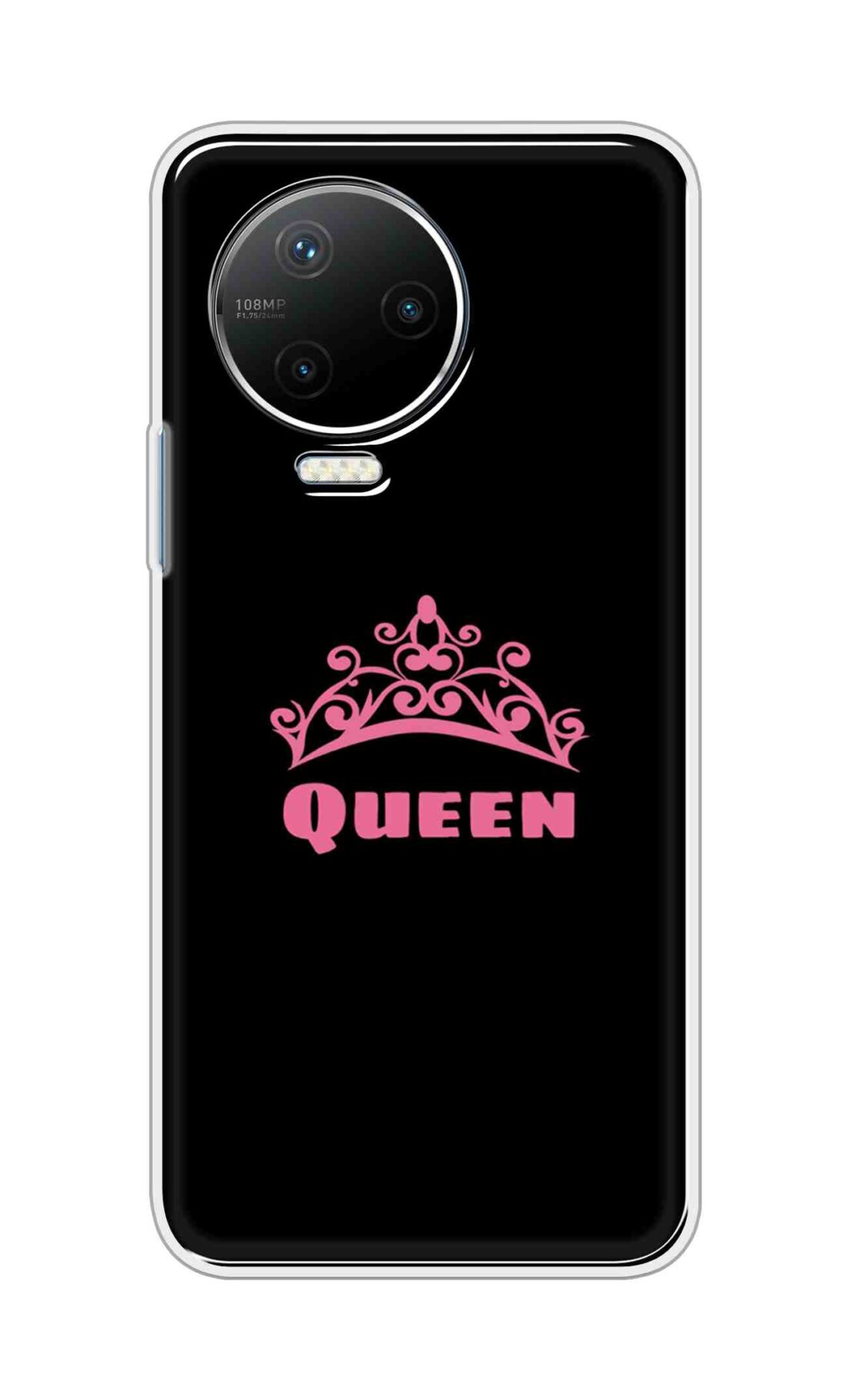 Coberta Back Cover For Infinix Note 12 Pro 4G Back Cover Stylish Case - Queen Texts in Black Design D11091