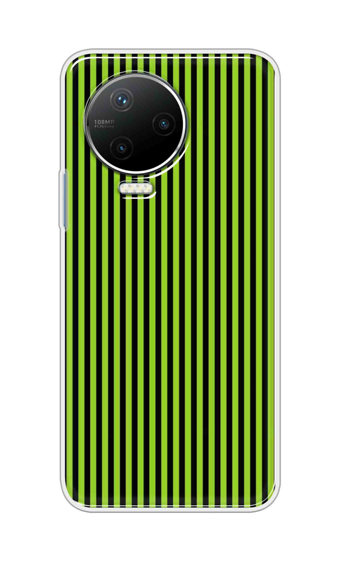 Coberta Back Cover For Infinix Note 12 Pro 4G Back Cover Stylish Case - Green and Black Liner Design D16511