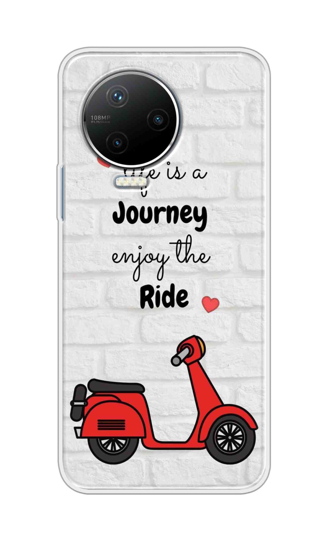 Coberta Back Cover For Infinix Note 12 Pro 4G Back Cover Stylish Case - Life is a Journey Enjoy the Ride Design D16541