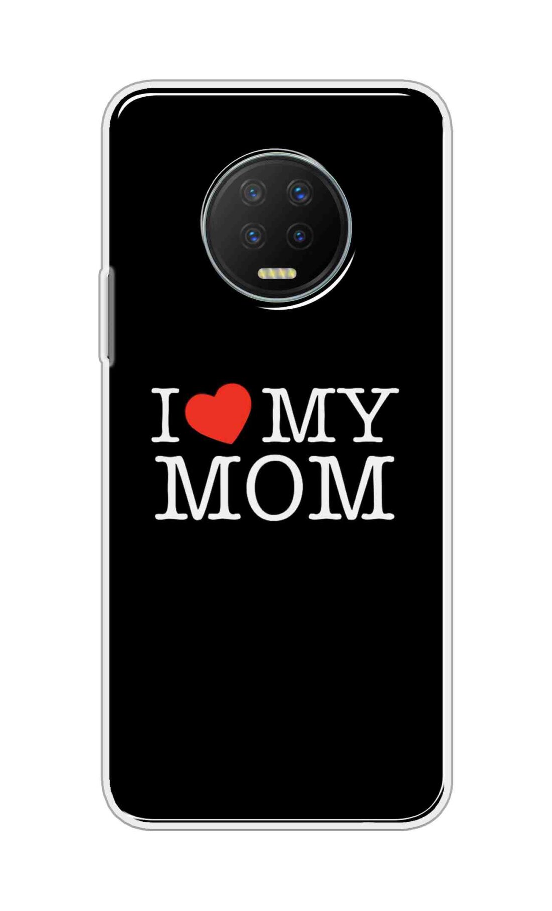 Coberta Back Cover For Infinix Note 7 Back Cover Stylish Case - I Love My Mom in Black Design D11011