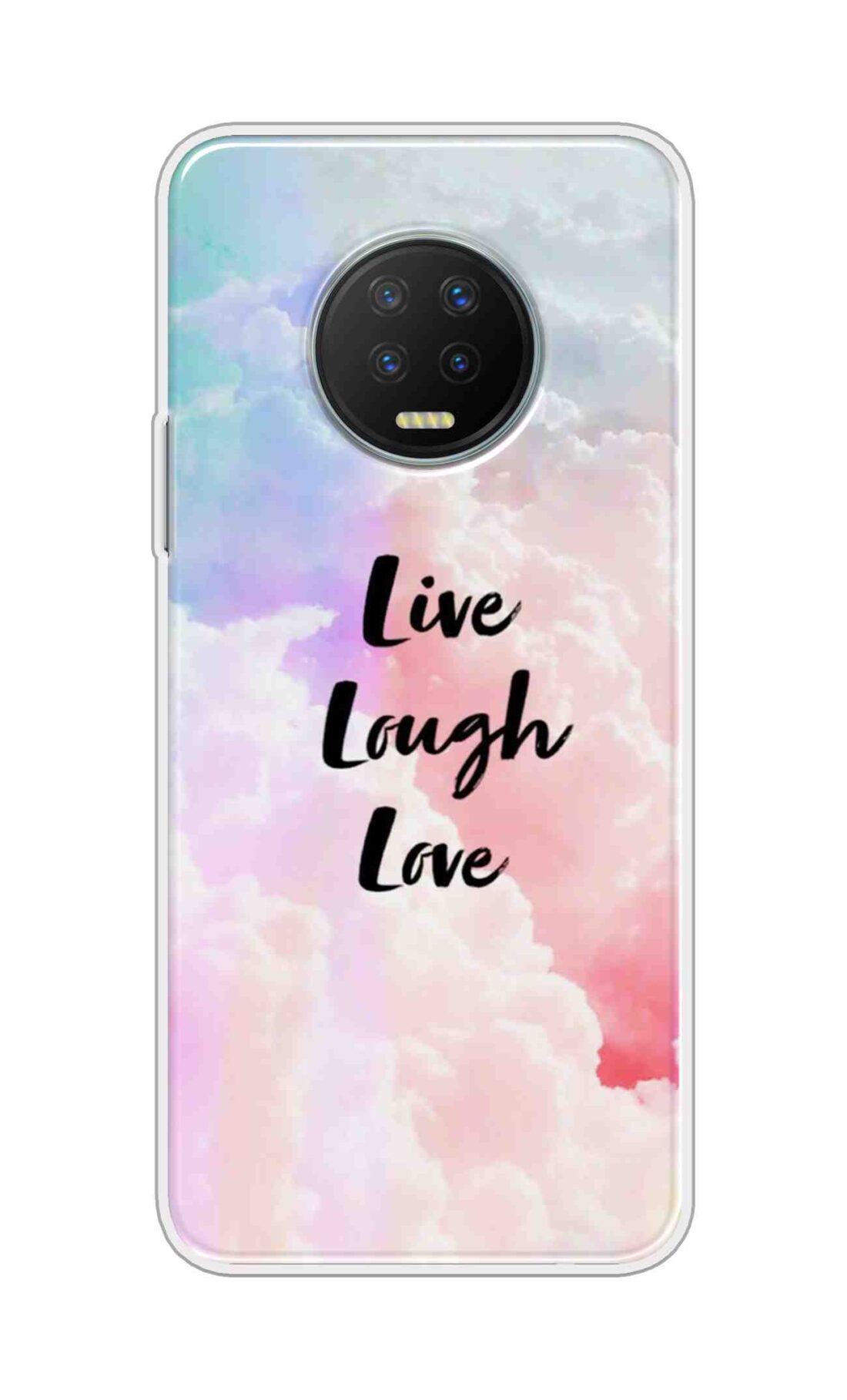 Coberta Back Cover For Infinix Note 7 Back Cover Stylish Case - Live Laugh Love Text Design D16091