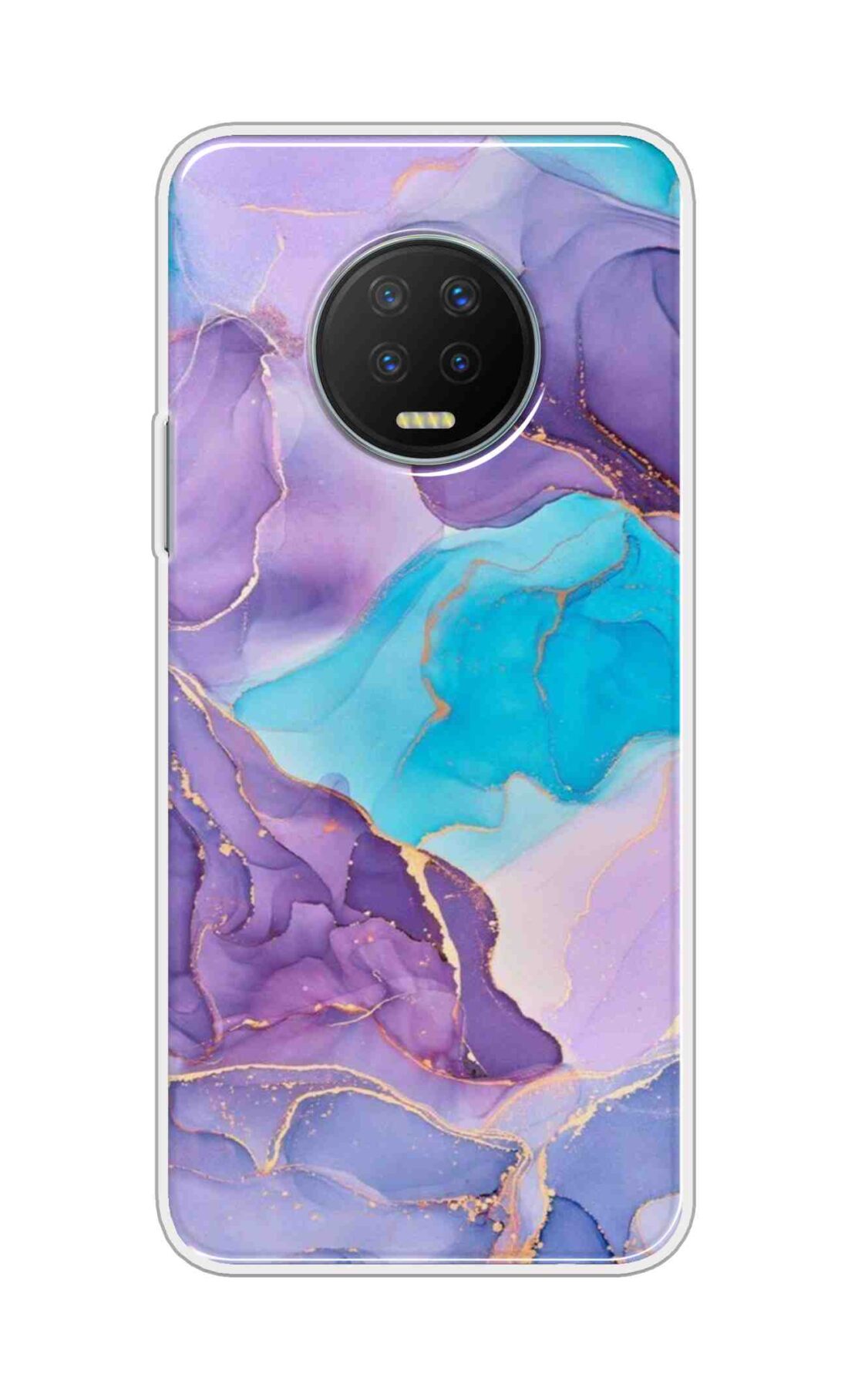 Coberta Back Cover For Infinix Note 7 Back Cover Stylish Case - Purple and Blue Marble Design D16216