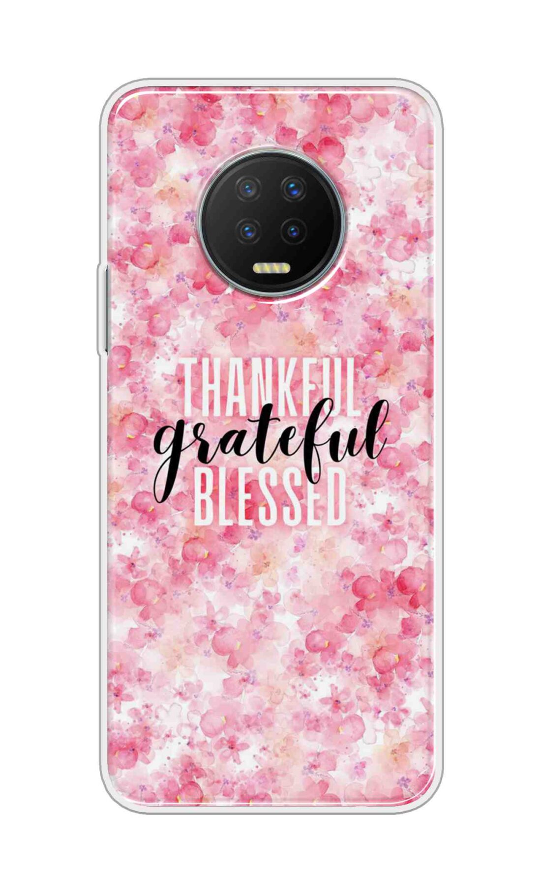 Coberta Back Cover For Infinix Note 7 Back Cover Stylish Case - Thankful Grateful Blessed Text Design D16225