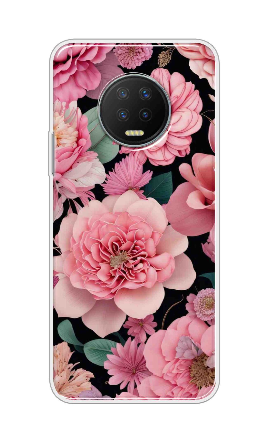 Coberta Back Cover For Infinix Note 7 Back Cover Stylish Case - Pink Lotus Flowers Design D16233