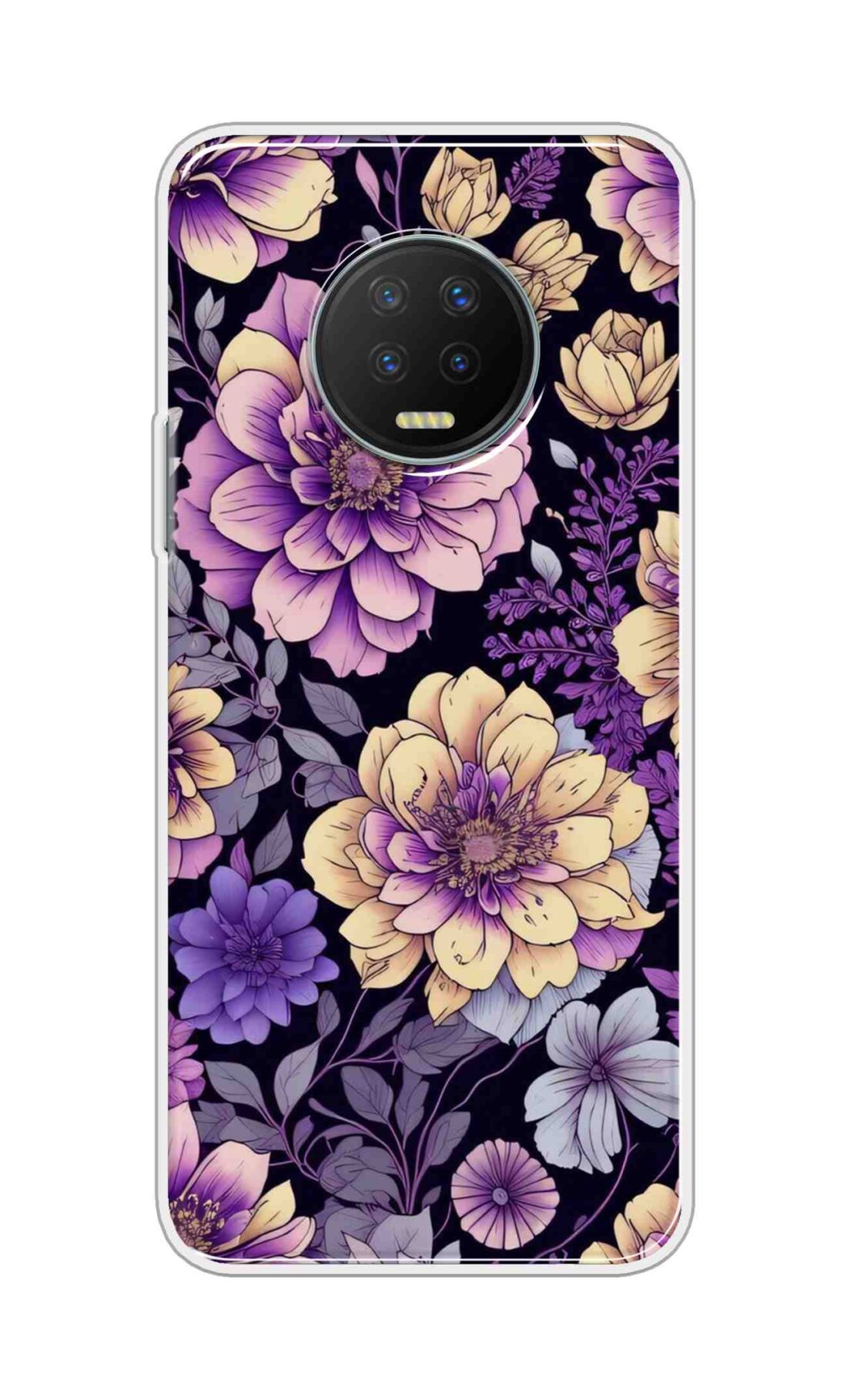 Coberta Back Cover For Infinix Note 7 Back Cover Stylish Case - Pink and Yellow Lotus Flowers Design D16263