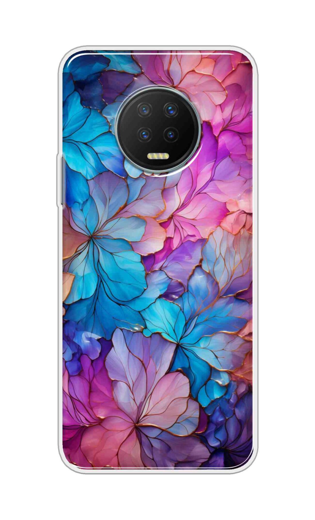 Coberta Back Cover For Infinix Note 7 Back Cover Stylish Case - Multicolour Asthetic Flowers Design D16480