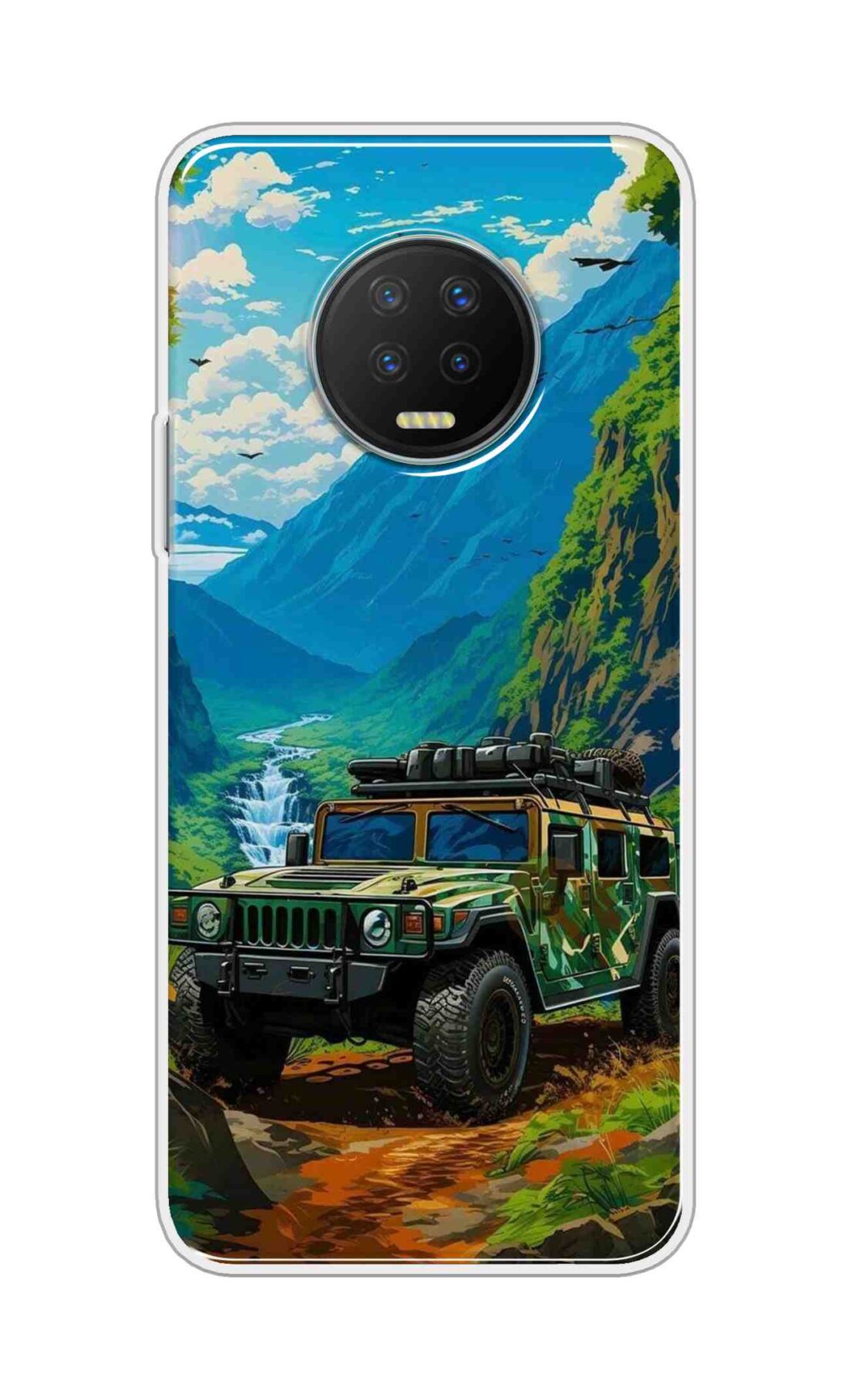 Coberta Back Cover For Infinix Note 7 Back Cover Stylish Case - Suv Car with Prefect Nature Design D16487
