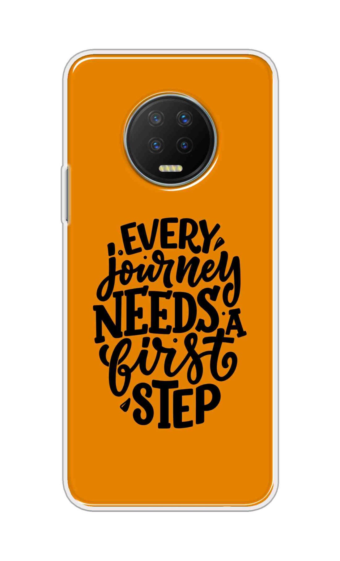 Coberta Back Cover For Infinix Note 7 Back Cover Stylish Case - Every Journey Needs a First Step in Orange Design D16503