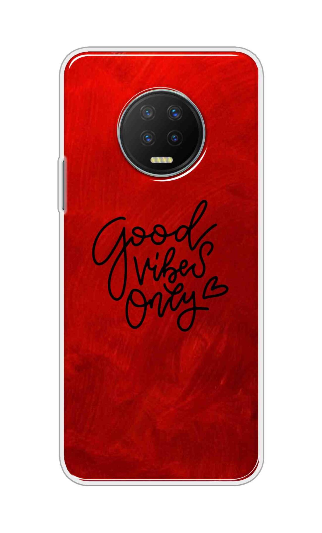 Coberta Back Cover For Infinix Note 7 Back Cover Stylish Case - Good Vibes Only in Red Design D16507