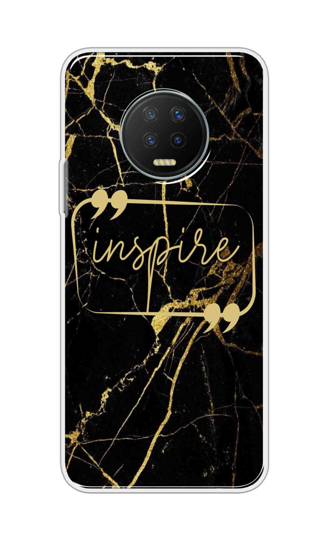 Coberta Back Cover For Infinix Note 7 Back Cover Stylish Case - Inspire in Golden Marble Design D16509