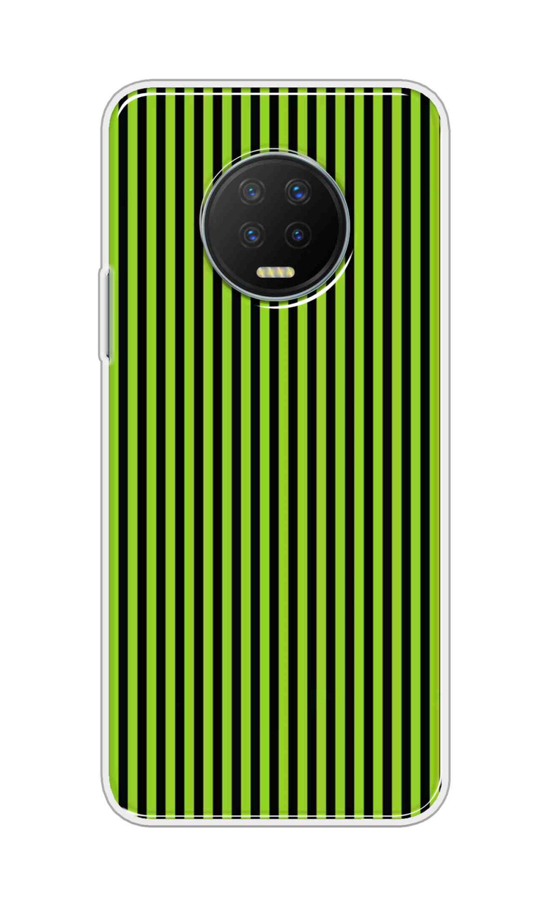 Coberta Back Cover For Infinix Note 7 Back Cover Stylish Case - Green and Black Liner Design D16511