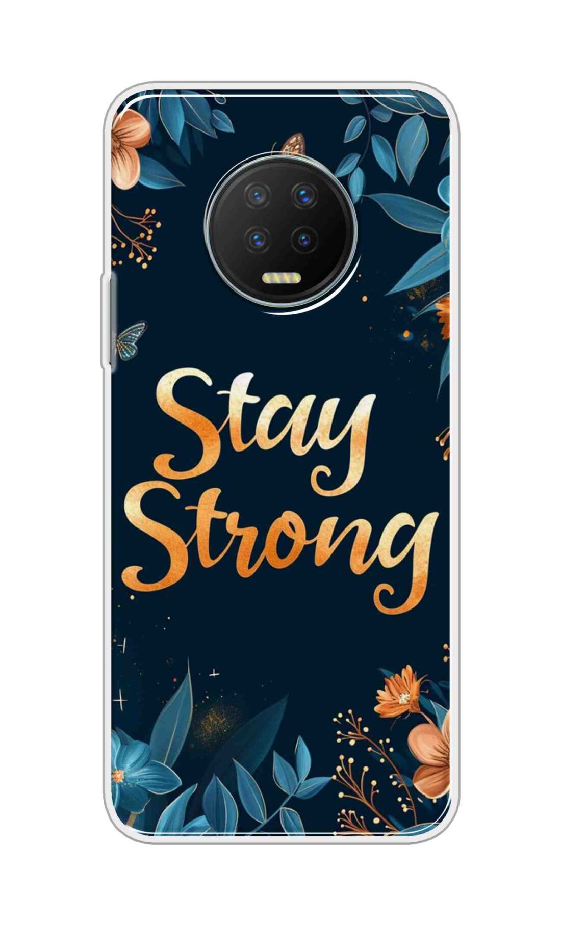 Coberta Back Cover For Infinix Note 7 Back Cover Stylish Case - Stay Strong with Flowers Design D16514