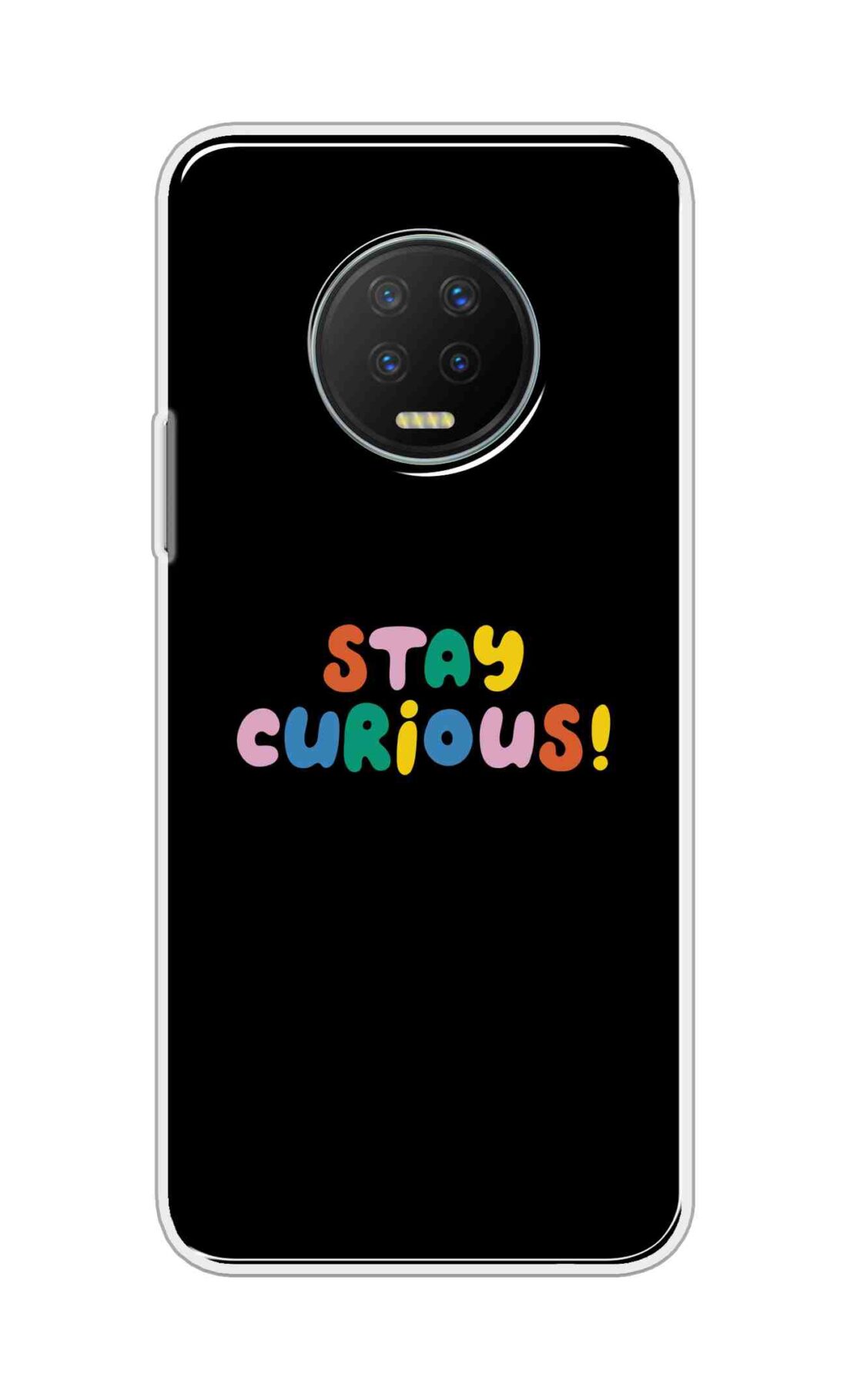 Coberta Back Cover For Infinix Note 7 Back Cover Stylish Case - Stay Curious in Black Design D16515