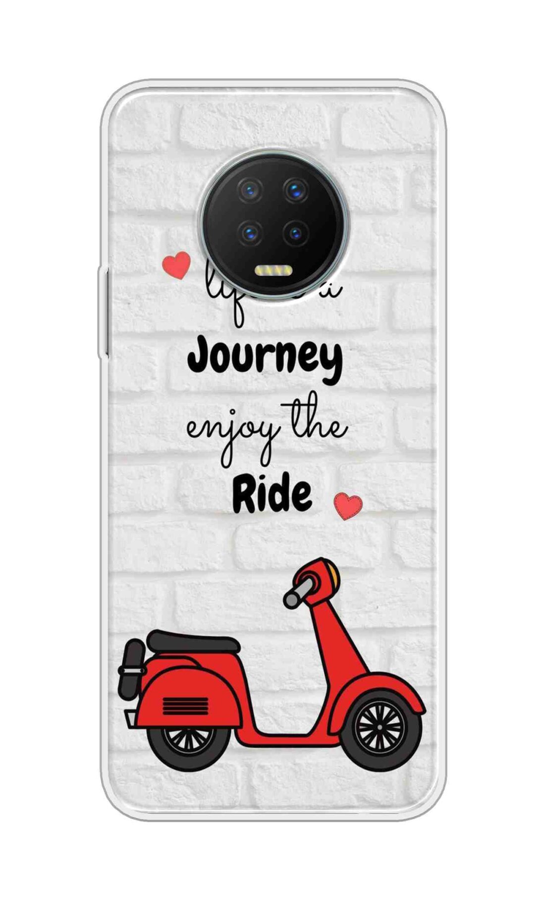 Coberta Back Cover For Infinix Note 7 Back Cover Stylish Case - Life is a Journey Enjoy the Ride Design D16541