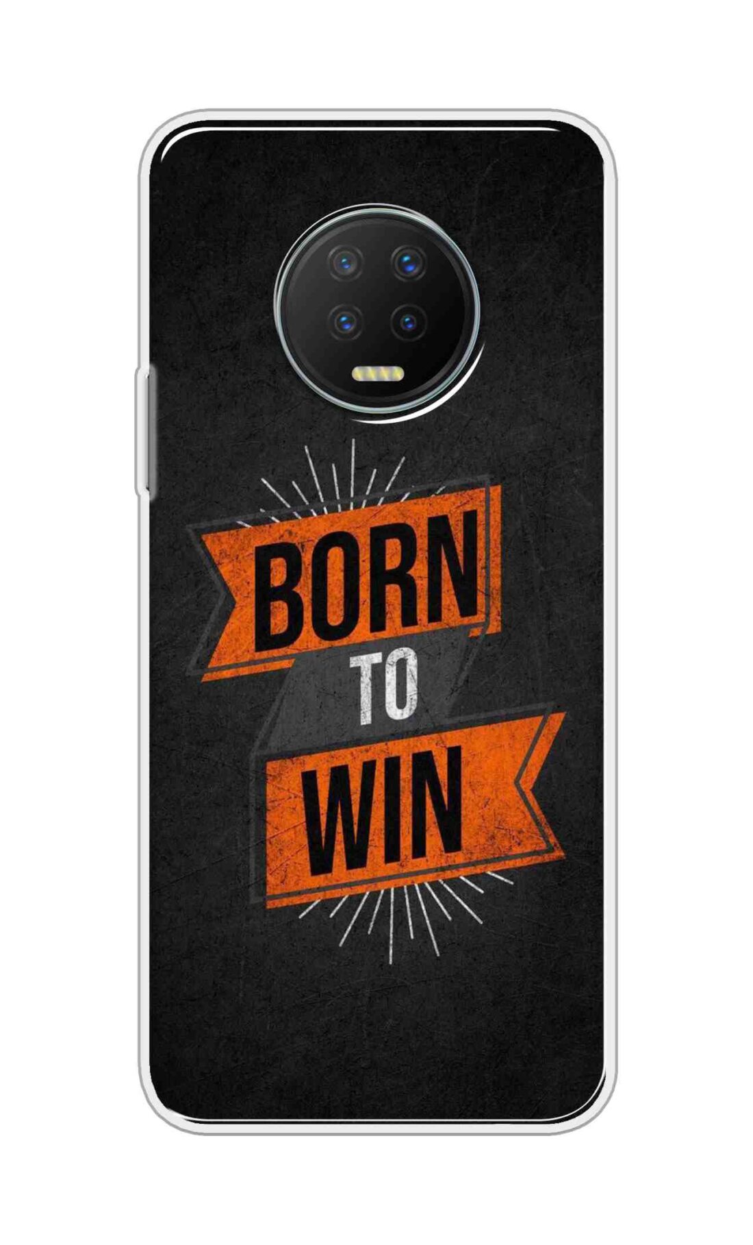 Coberta Back Cover For Infinix Note 7 Back Cover Stylish Case - Born to Win in Black Design D16556