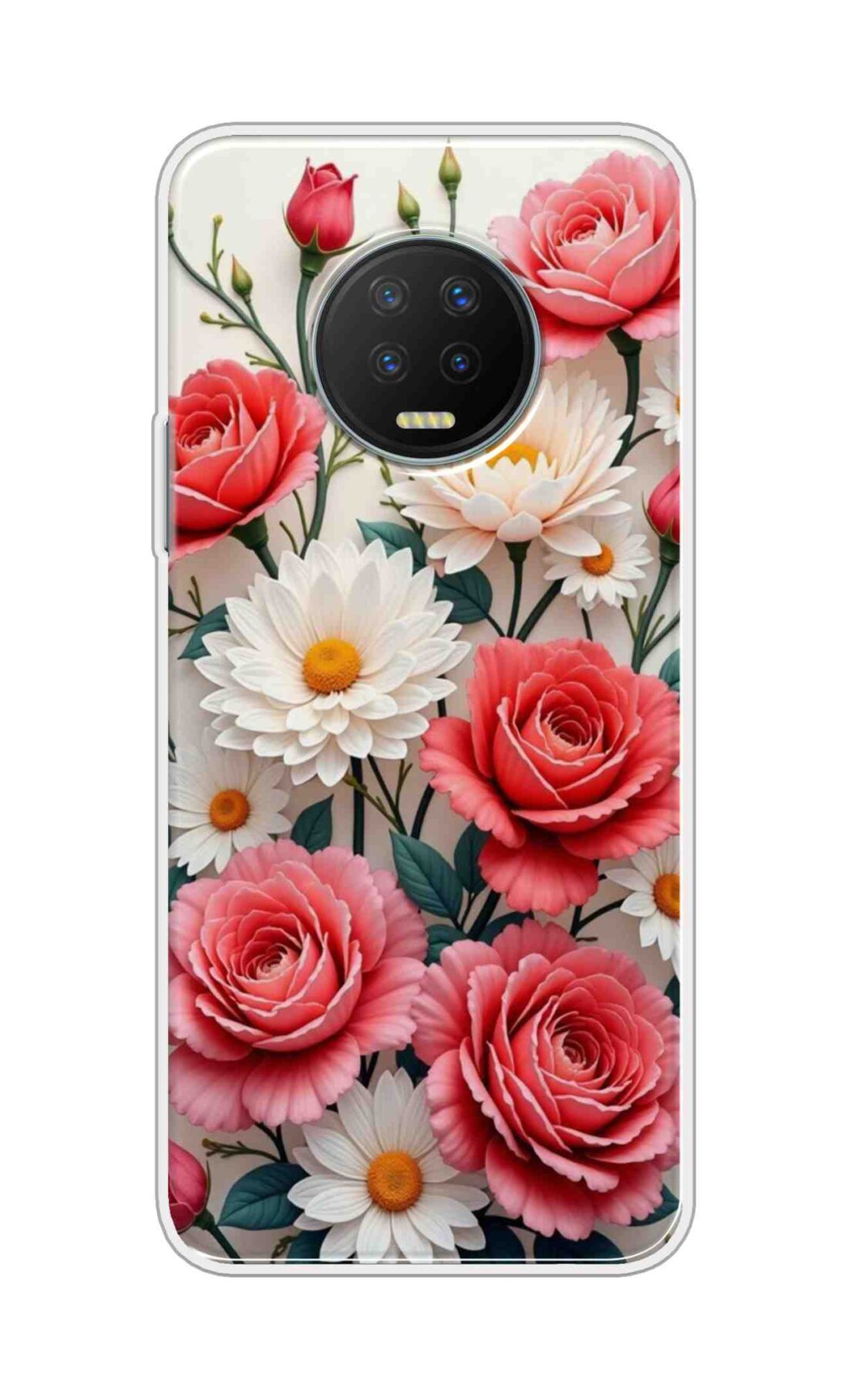 Coberta Back Cover For Infinix Note 7 Back Cover Stylish Case - Sunflowers and Rose Design D16557