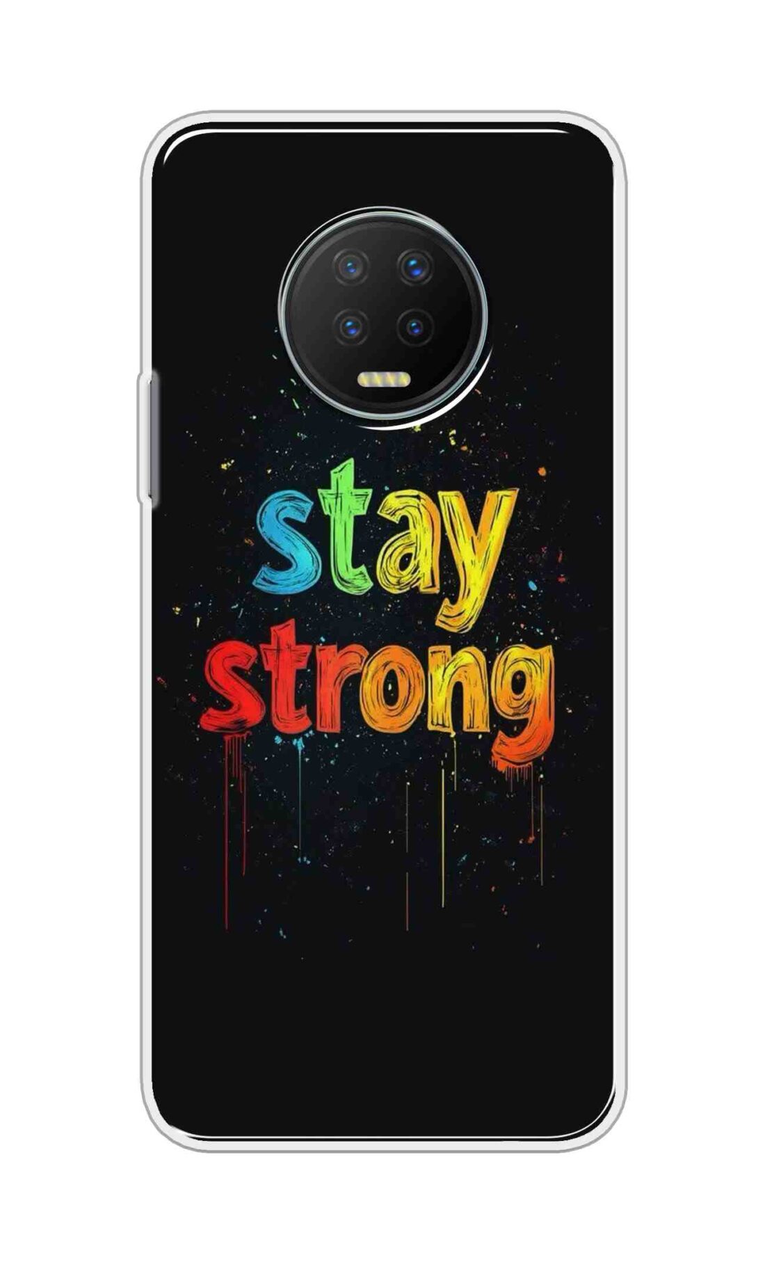 Coberta Back Cover For Infinix Note 7 Back Cover Stylish Case - Stay Strong in Black Design D16558