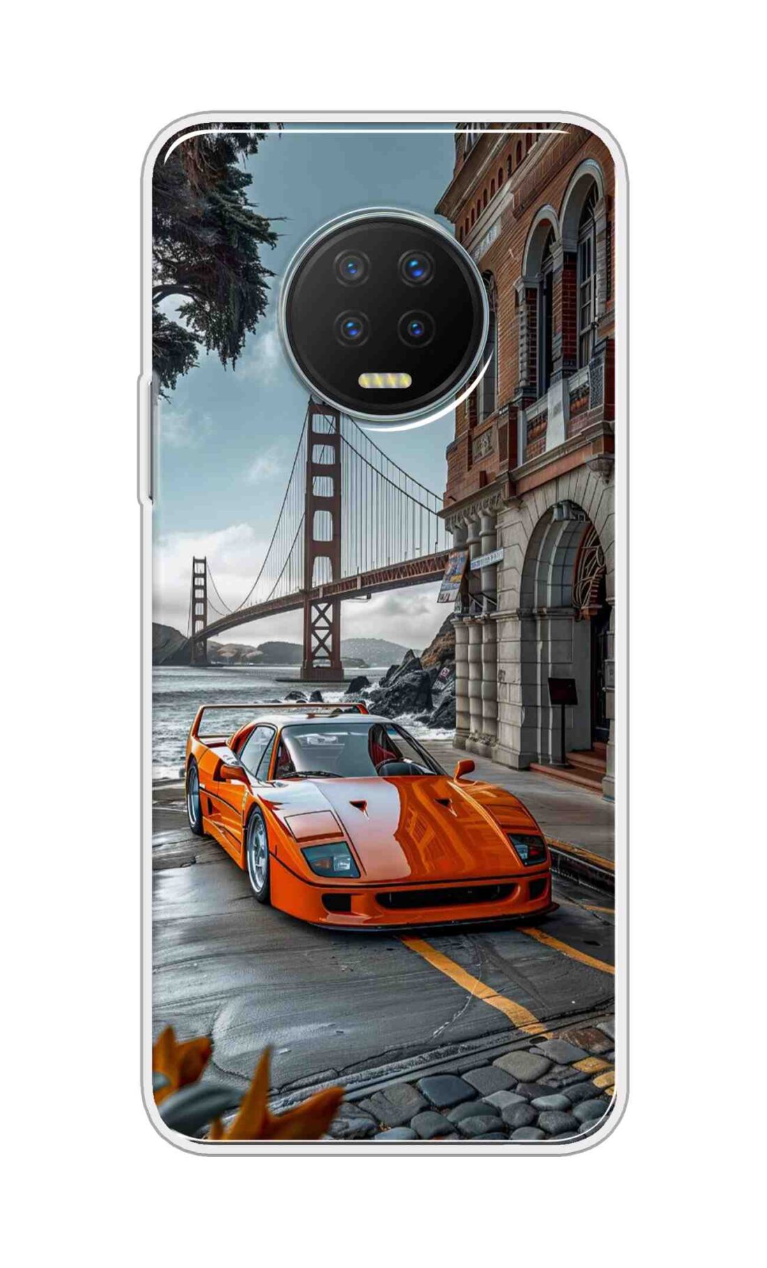 Coberta Back Cover For Infinix Note 7 Back Cover Stylish Case - Modified Red Car Design D16592