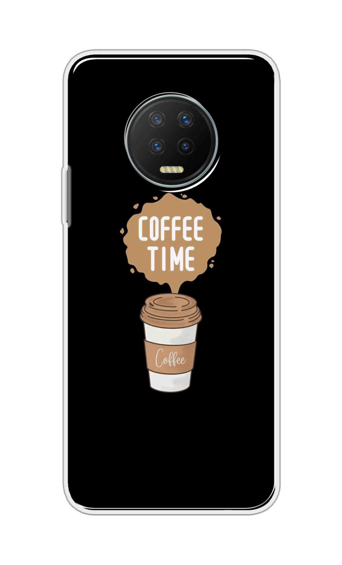 Coberta Back Cover For Infinix Note 7 Back Cover Stylish Case - Coffee Time in Black Design D16647