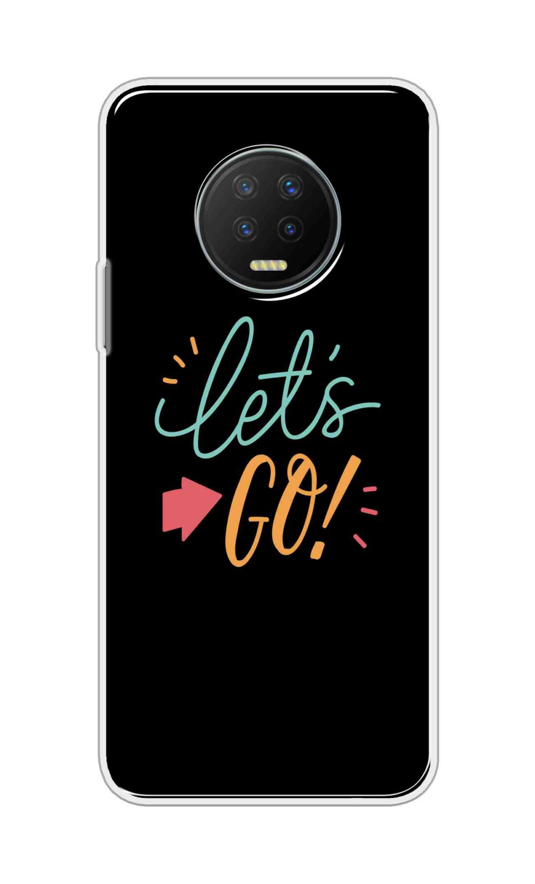 Coberta Back Cover For Infinix Note 7 Back Cover Stylish Case - Lets Go in Black Design Design D16650