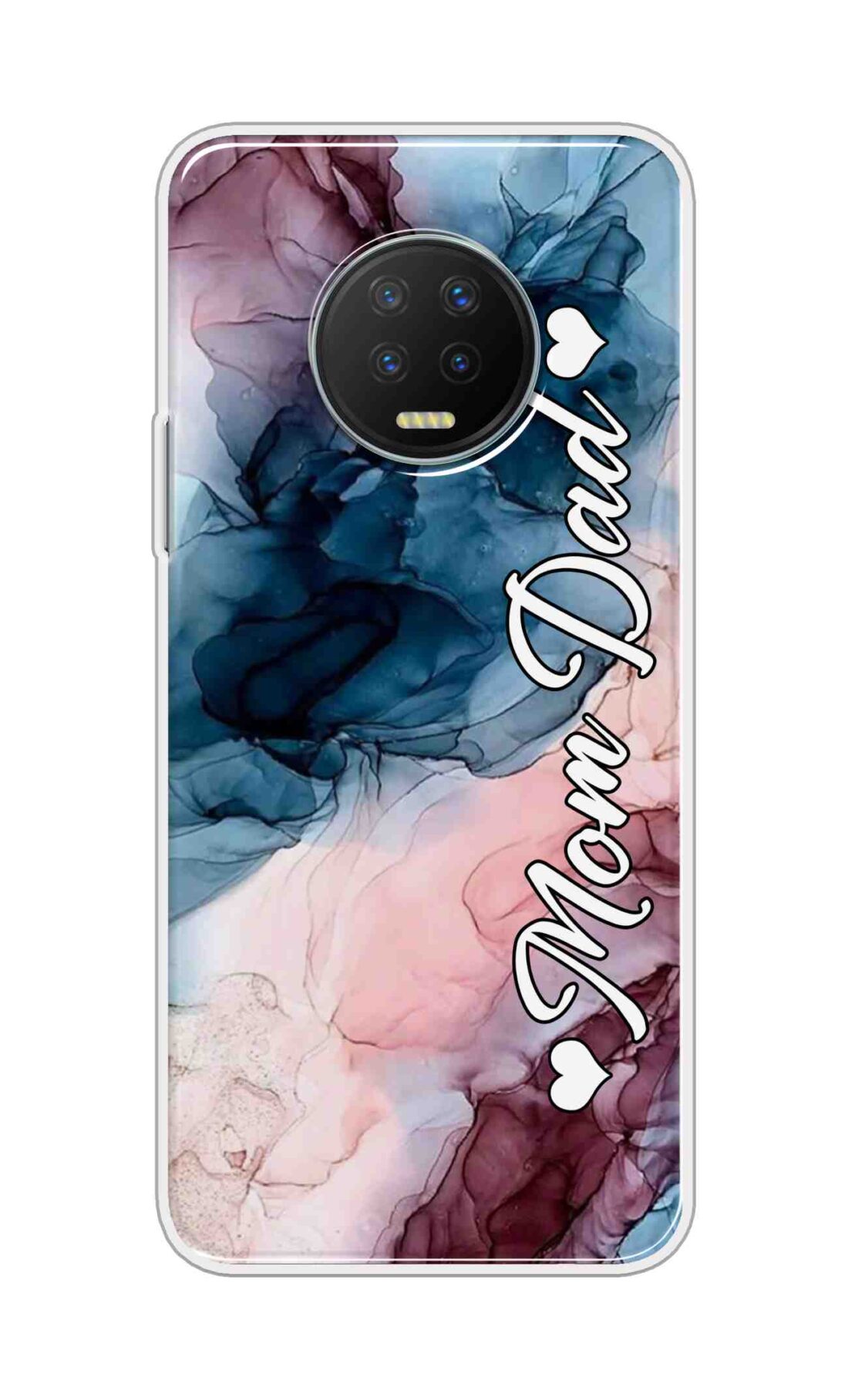 Coberta Back Cover For Infinix Note 7 Back Cover Stylish Case - Mom and Dad on Colourful Marble D16654