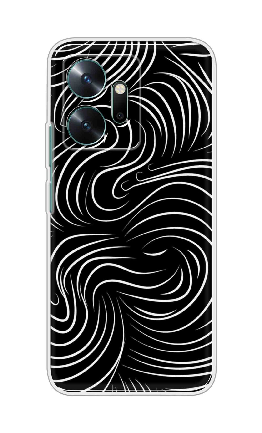 Coberta Back Cover For Infinix Zero 20 Back Cover Stylish Case - White Curves Design D16552