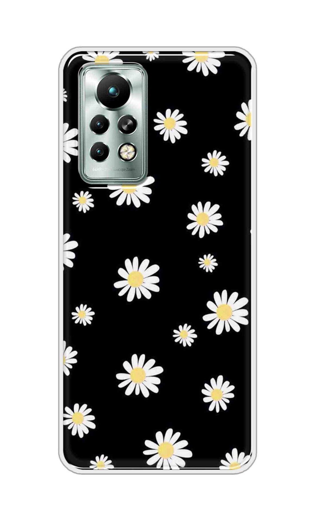 Coberta Back Cover For Infinix Note 11 Back Cover Stylish Case - Sun Flowers in Black Design D11094