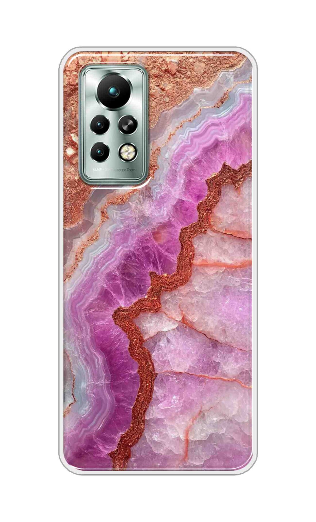 Coberta Back Cover For Infinix Note 11 Back Cover Stylish Case - Multicolour Marble Design D16532