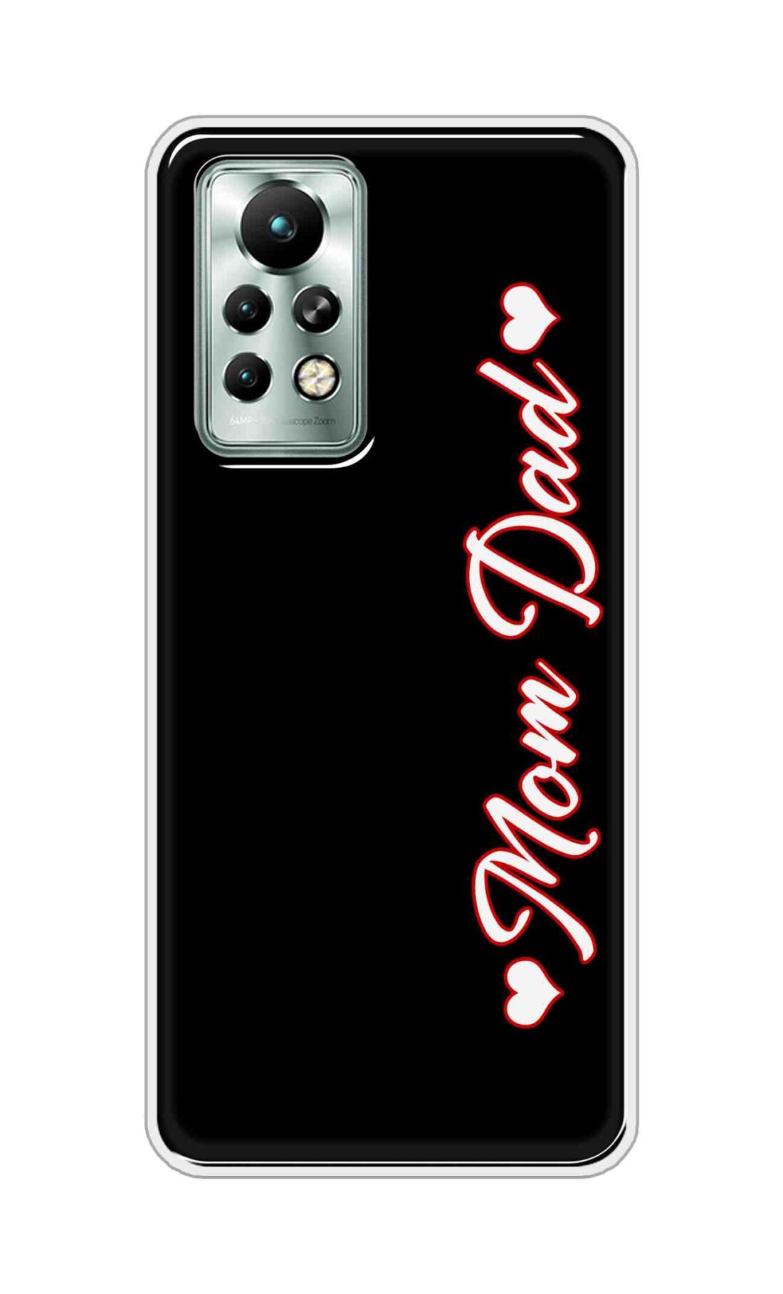 Coberta Back Cover For Infinix Note 11 Back Cover Stylish Case - Mom and Dad in Black Design D16655