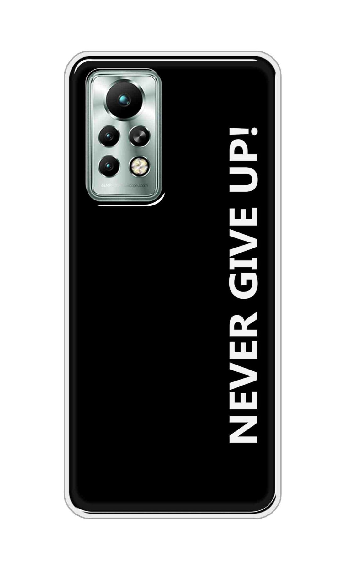 Coberta Back Cover For Infinix Note 11 Back Cover Stylish Case - Never Give Up in Black Design D16656