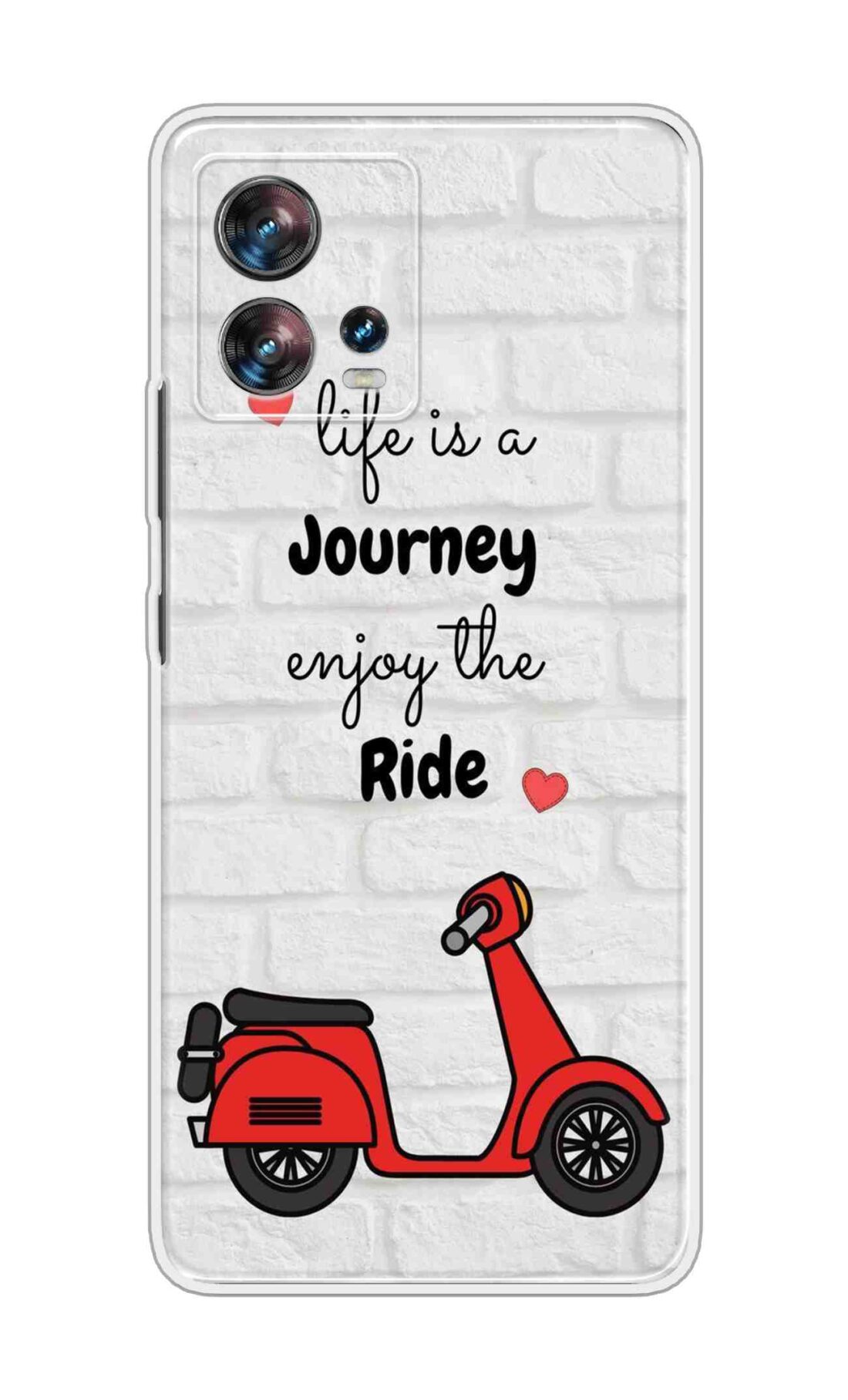 Coberta Back Cover For Motorola Edge 30 Fusion Back Cover Stylish Case - Life is a Journey Enjoy the Ride Design D16541