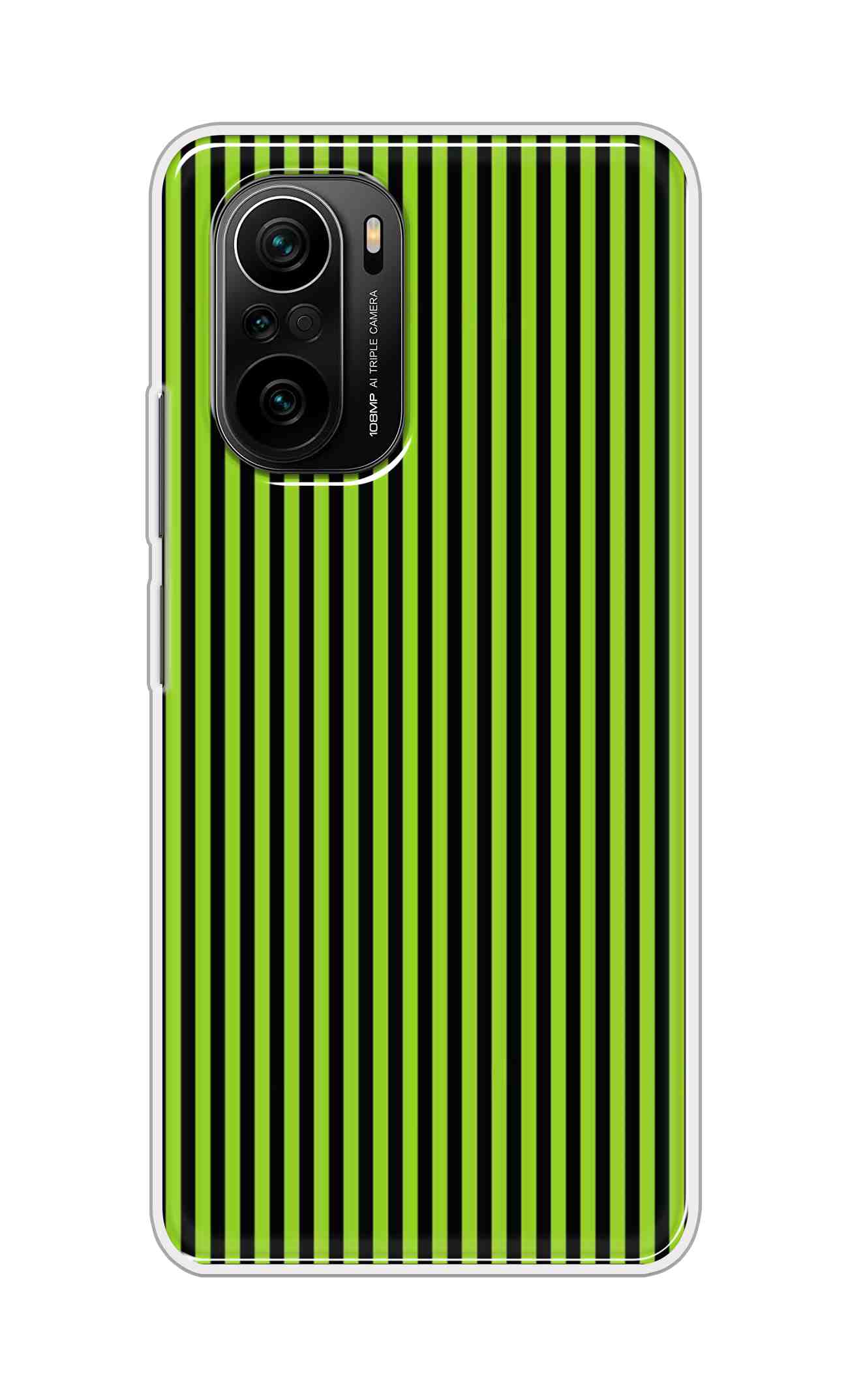 Coberta Back Cover For Mi 11X Pro 5G Back Cover Stylish Case - Green and Black Liner Design D16511