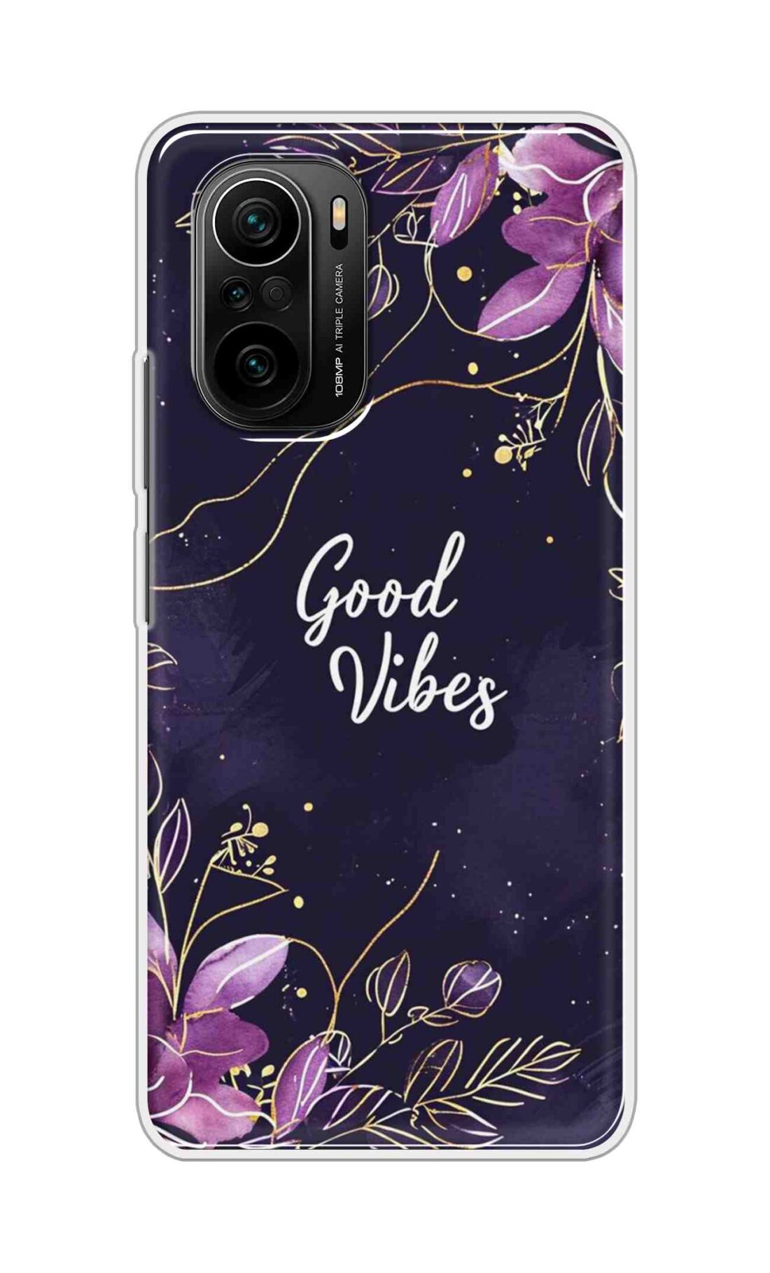 Coberta Back Cover For Mi 11X Pro 5G Back Cover Stylish Case - Good Vibes in Flowers Design D16517