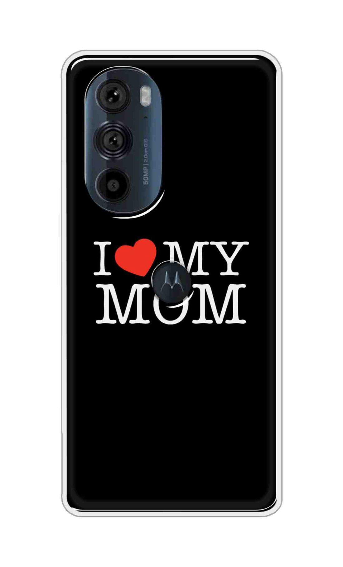 Coberta Back Cover For Motorola Edge 30 Pro 5G Back Cover Stylish Case - I Love My Mom in Black Design D11011