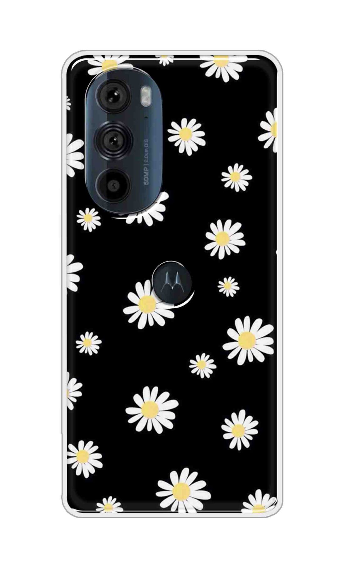 Coberta Back Cover For Motorola Edge 30 Pro 5G Back Cover Stylish Case - Sun Flowers in Black Design D11094